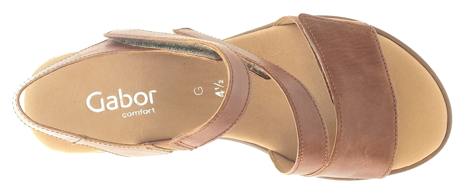 Gabor Sandalette »GENUA«, Sommerschuh, Sandale, Keilabsatz, mit Korkbesatz, in Schuhweite G