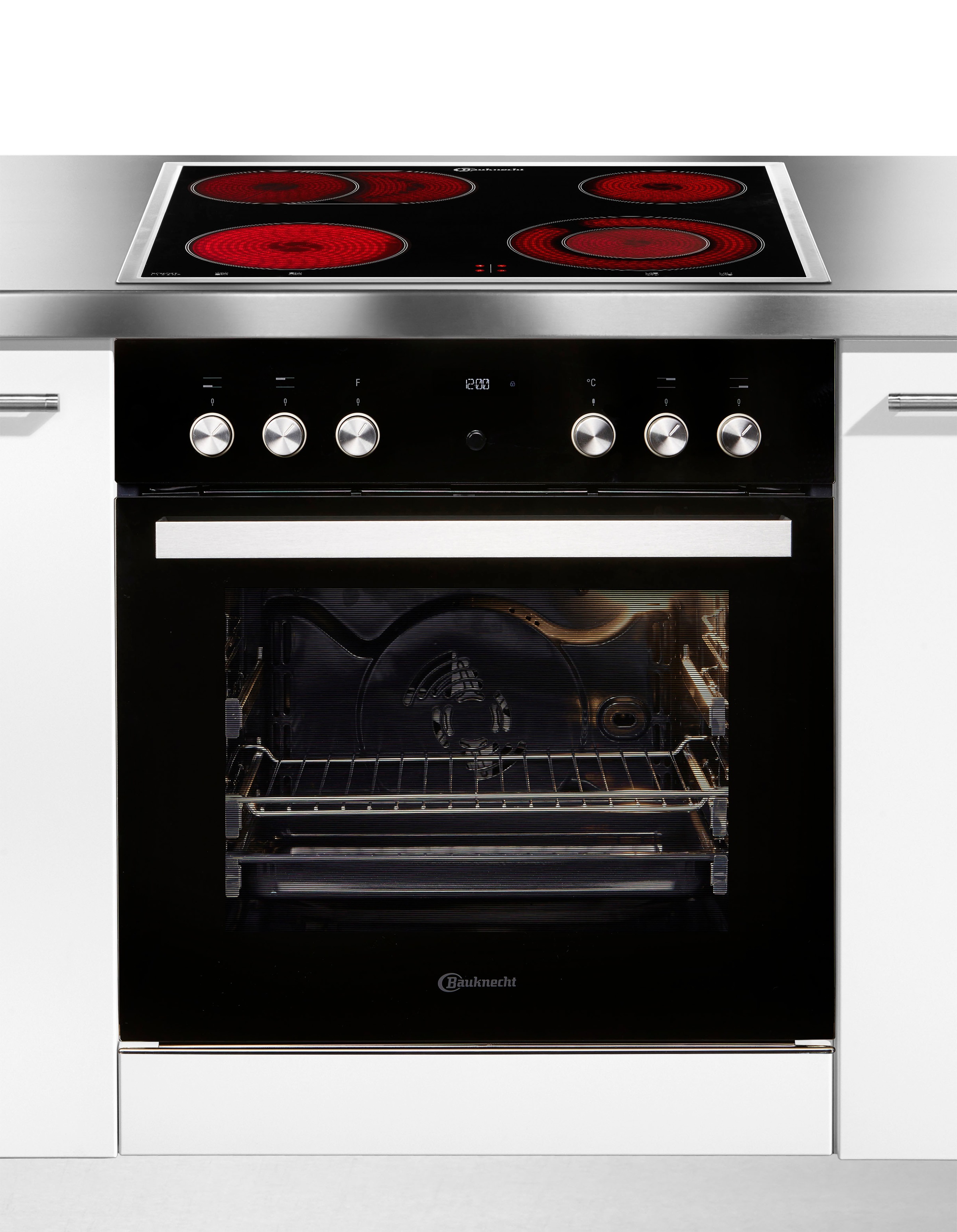 BAUKNECHT Elektro-Herd-Set "HIS5 EP8VS3 ES" mit 3-fach-Teleskopauszug Pyrol günstig online kaufen