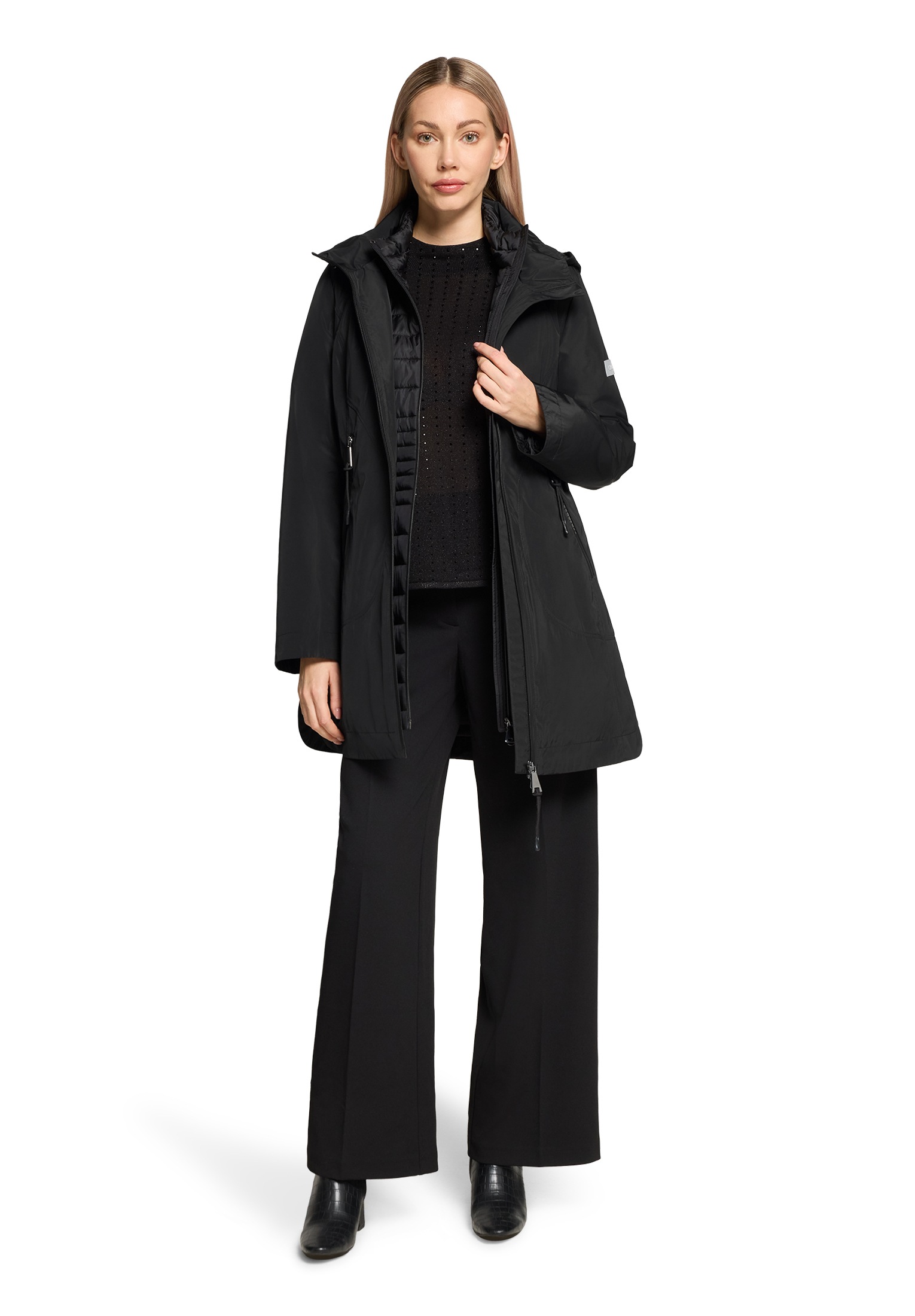 Funktionsjacke BETTY BARCLAY "Damen mit Funktion", Damen, Gr. 44, schwarz, Obermaterial: 100% Polyester; Futter: 100% Polyester; Füllung: 100% Polyester, lässig geschnitten, Jacken Funktionsjacke 3