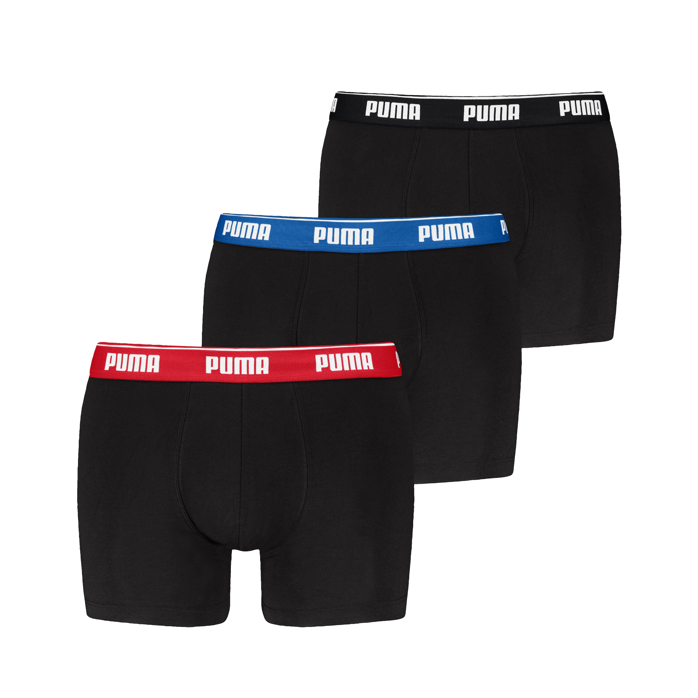 PUMA Boxershorts »PUMA MEN EVERYDAY BASIC BOXERS 3P« Komfortabler elastischer Logobund