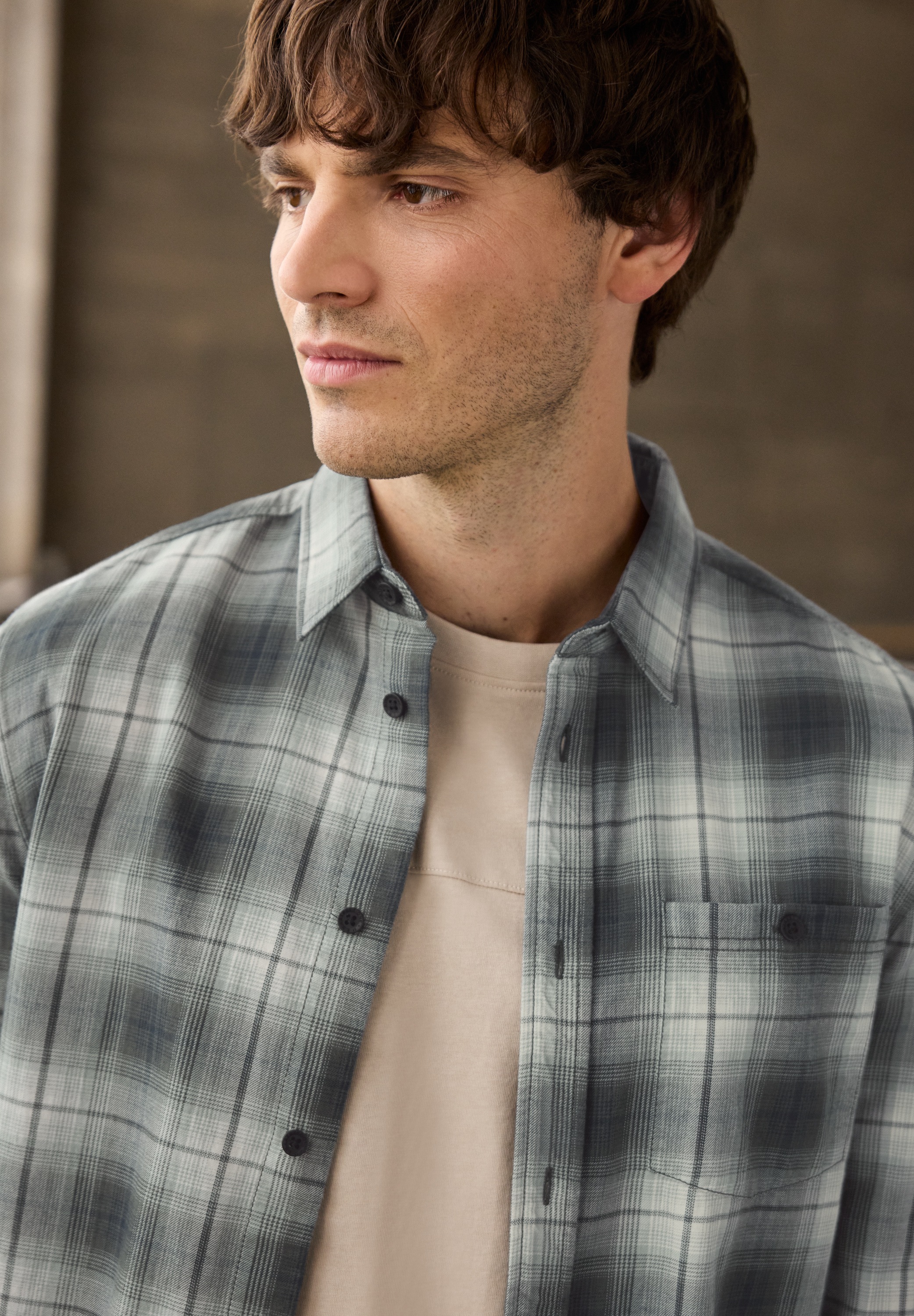 STREET ONE MEN Karohemd aus reiner Baumwolle