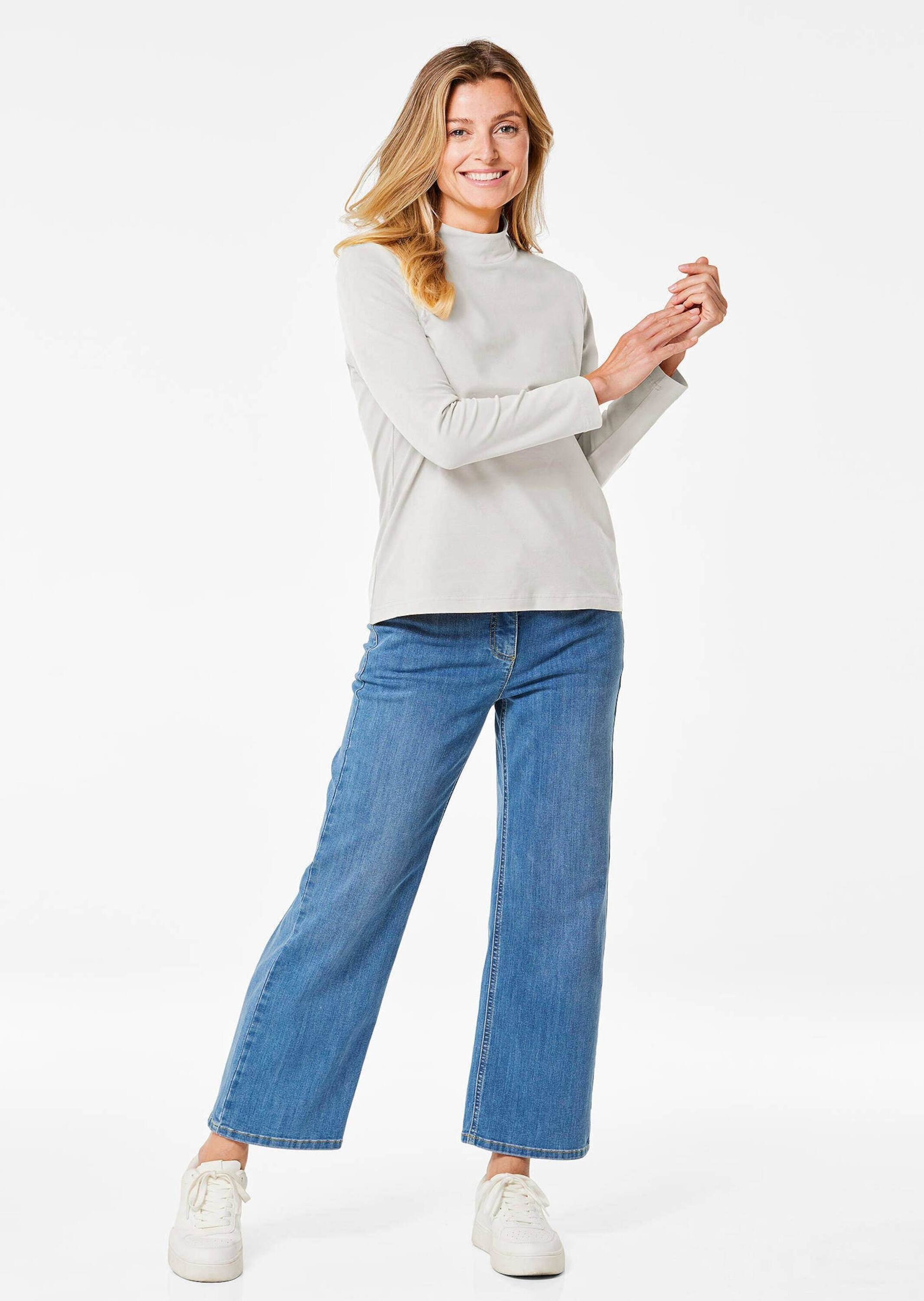 GOLDNER Longpullover »Stehkragenshirt mit Langarm« Ohne