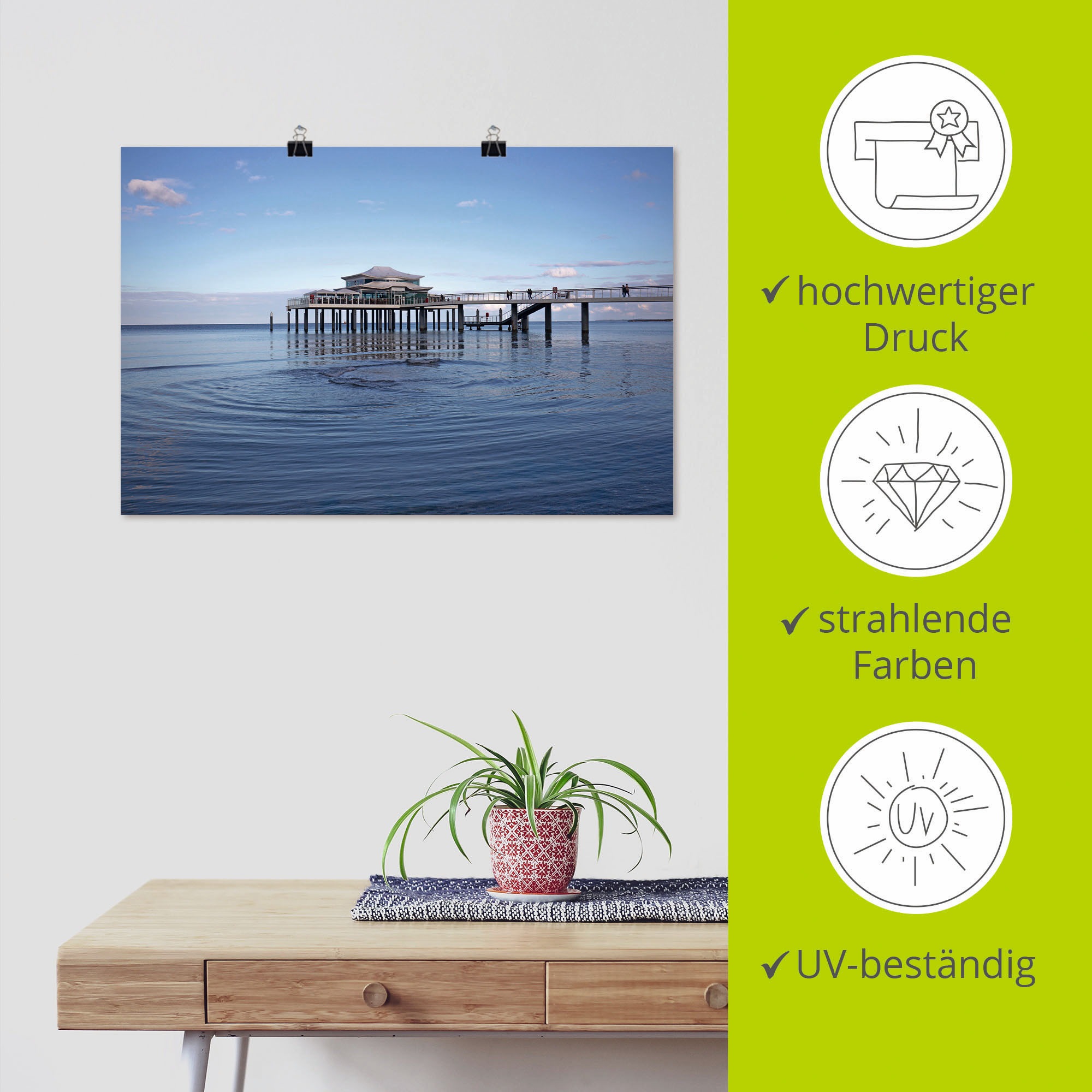 Artland Wandbild »Teehaus in Timmendorf«, Strandbilder, (1 St.), als Alubild, Leinwandbild, Wandaufkleber oder Poster in versch. Größen