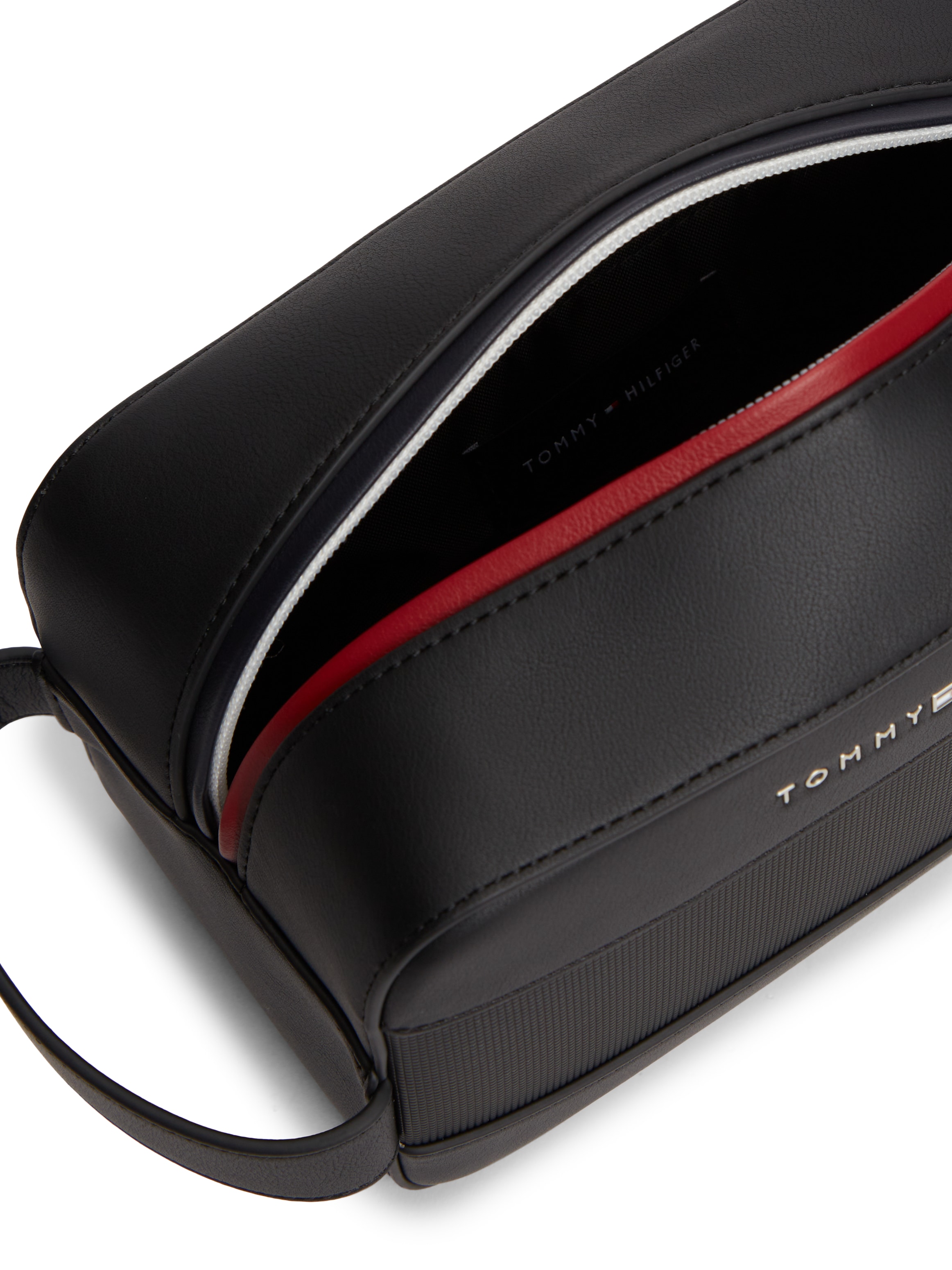 Tommy Hilfiger Kulturbeutel »TH FOUNDATION WASHBAG« Unisex Kosmetiktasche, Waschbeutel mit farbiger Pasepelierung