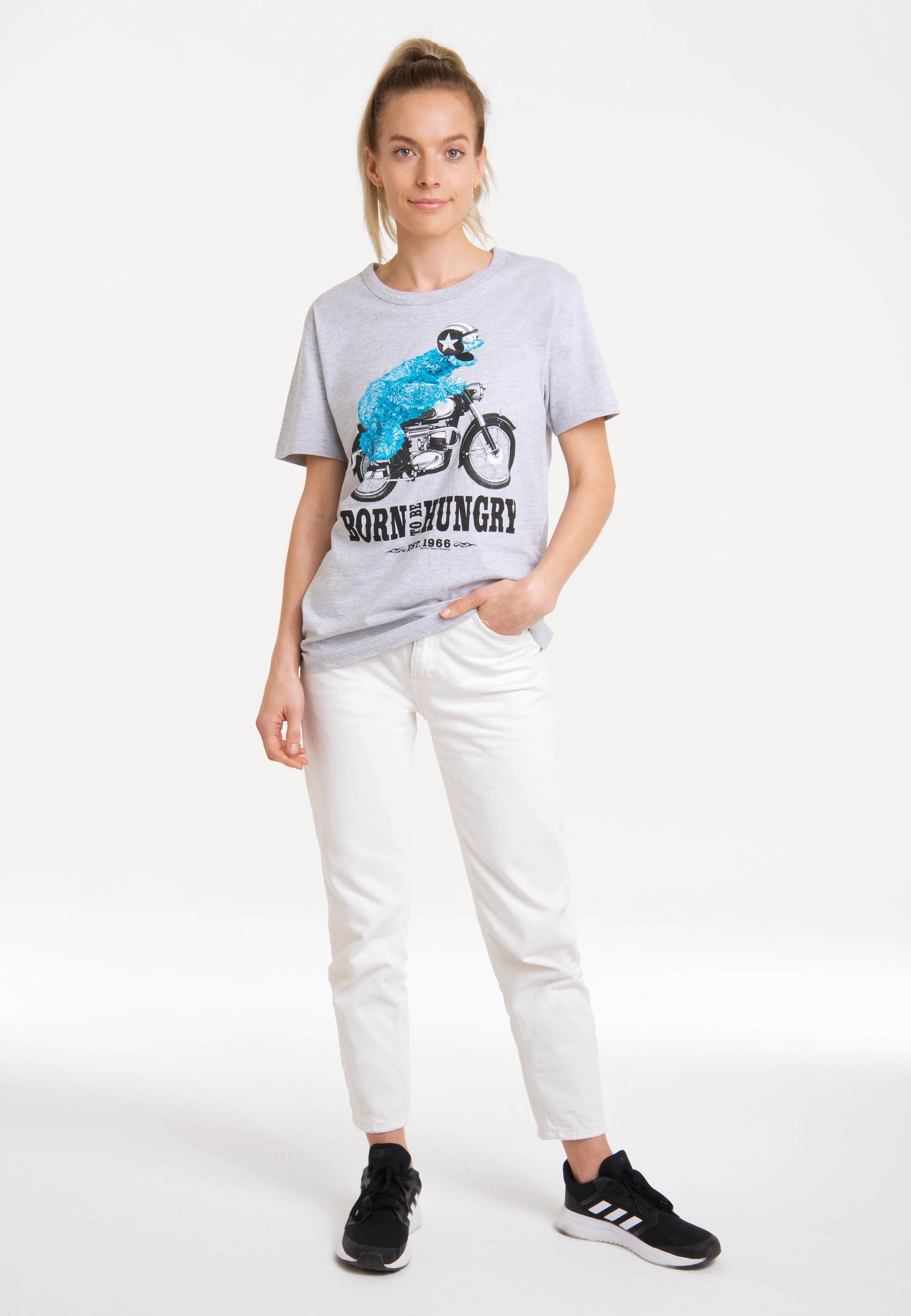 LOGOSHIRT T-Shirt "Sesamstrasse - Krümelmonster Motorrad", mit lizenziertem günstig online kaufen