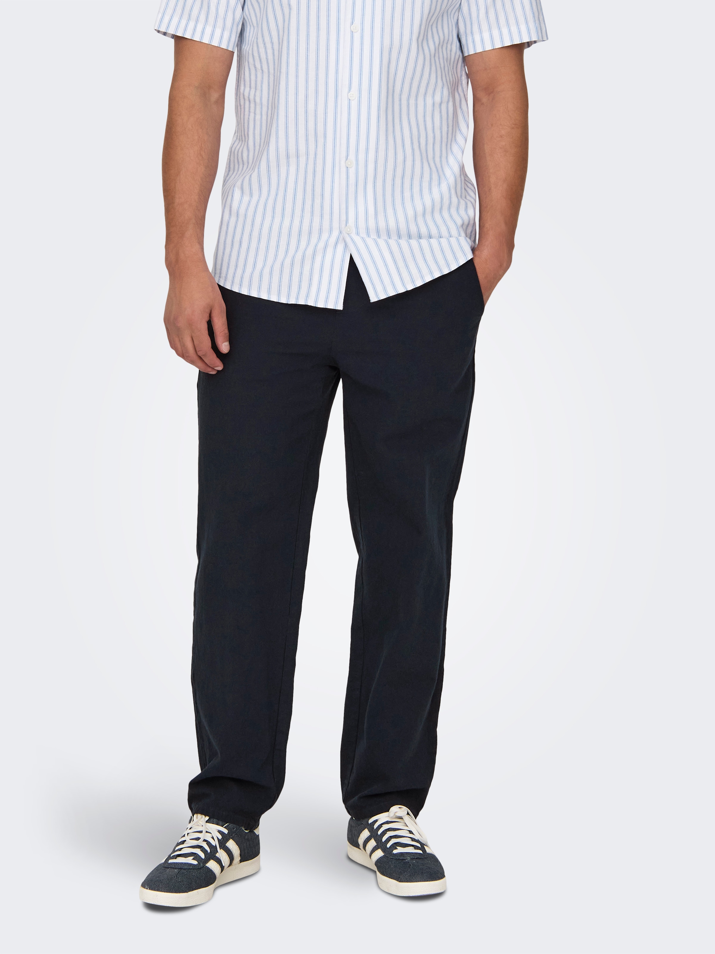 ONLY & SONS Trainingshose "ONSSINUS LOOSE 0007 COT LIN PANT NOOS" günstig online kaufen