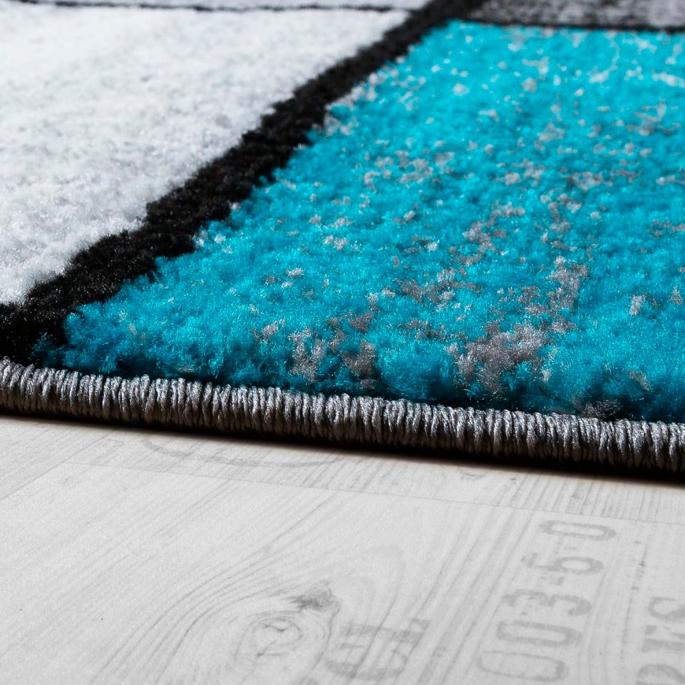 Paco Home Teppich »Mondial 102«, rechteckig, 13 mm Höhe, Kurzflor, modernes kariertes Design