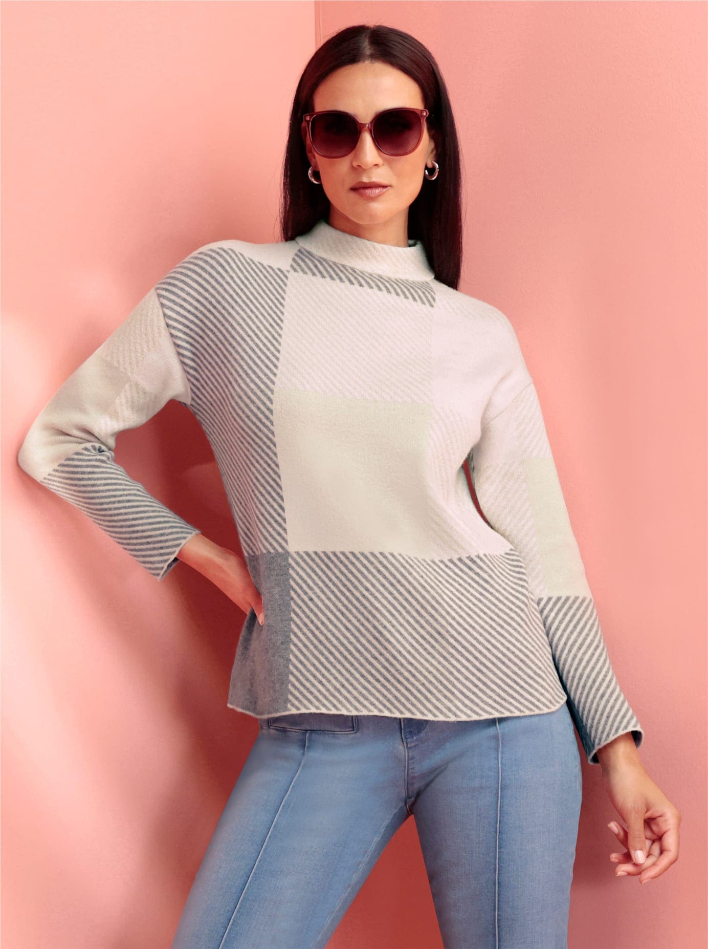 heine Stehkragenpullover "Jacquard-Pullover" günstig online kaufen