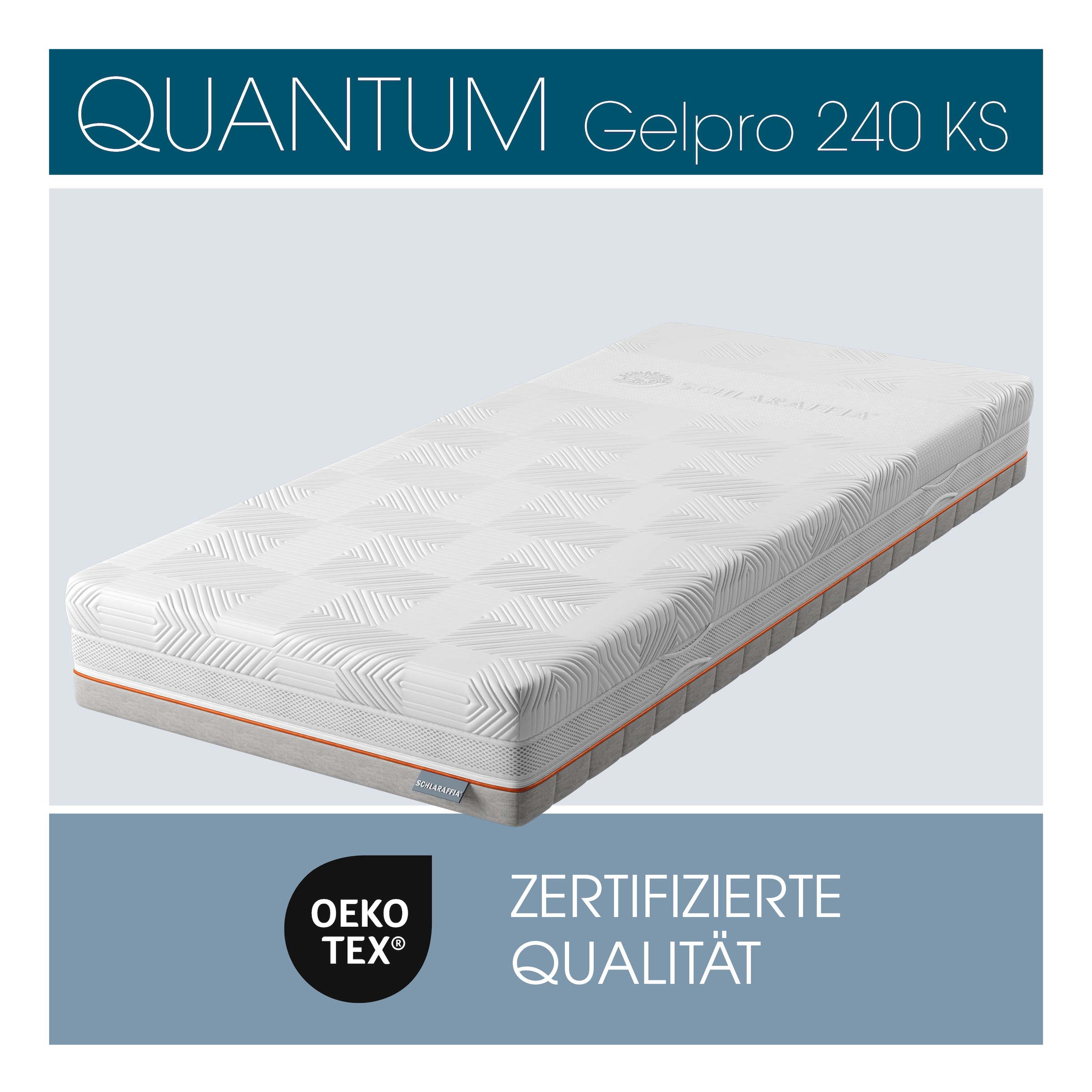 Schlaraffia Kaltschaummatratze »Matratze, 7 Zonen, GelPro Quantum 240, Kaltschaummatratze 90x200 cm« 24 cm hoch Raumgewicht: 45 kg/m³ 1 Stk. tlg. Gelschaumauflage, patentierte Rhombo-therm Technologie, atmungsaktiv