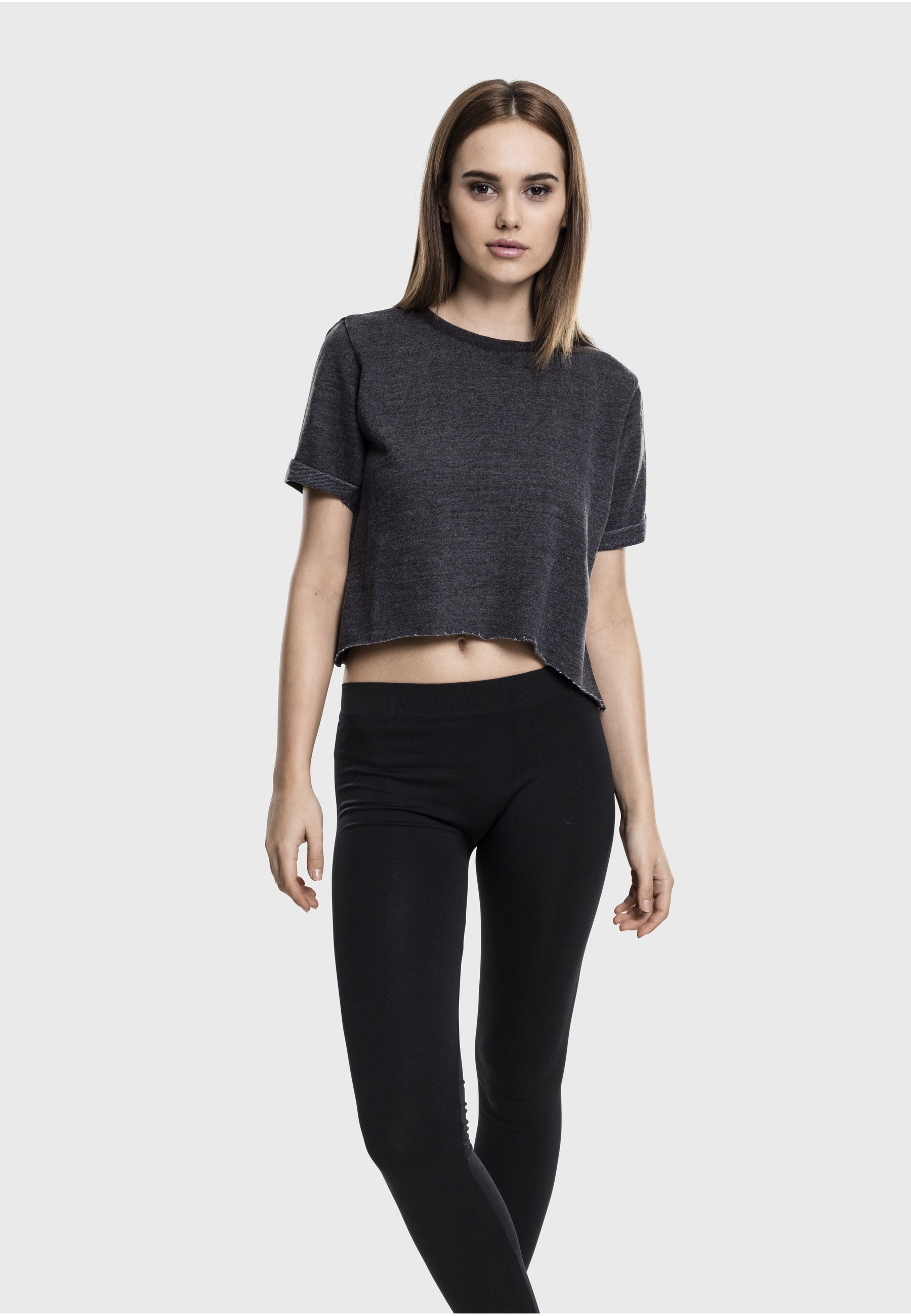 URBAN CLASSICS Sweatshirt "Urban Classics Damen Ladies Cropped Burnout Shor günstig online kaufen