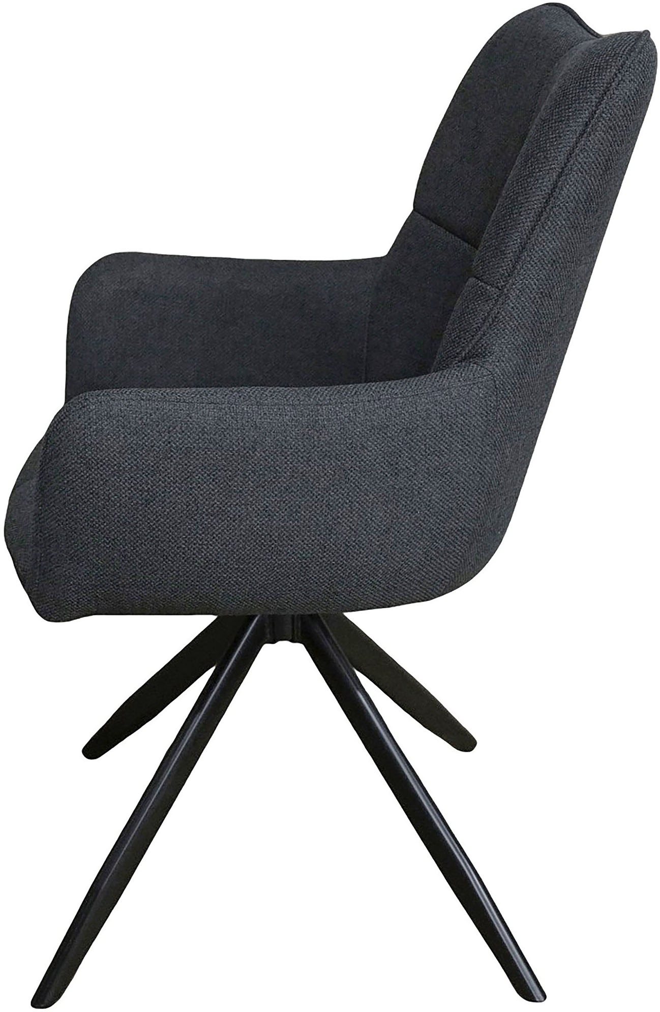 byLIVING Esszimmerstuhl »HAMILTON« (Set) 2 Stk.Webstoff, bis 110 kg, 360° drehbar, Schaumstoff, 4er Kreuzgestell