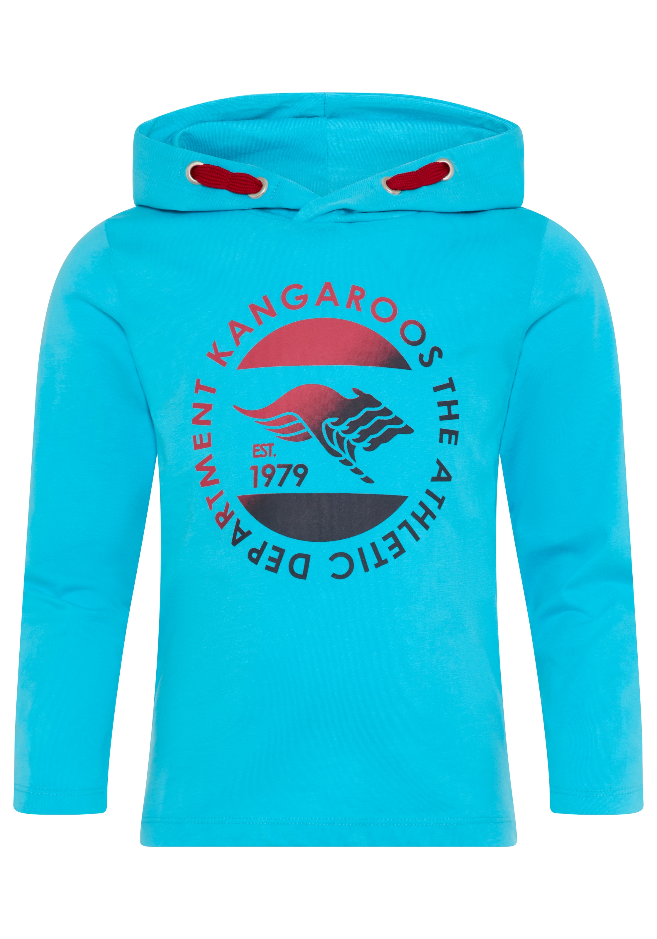 KangaROOS Langarmshirt »Shirt für kleine Jungen«, Kapuzenshirt mit Print