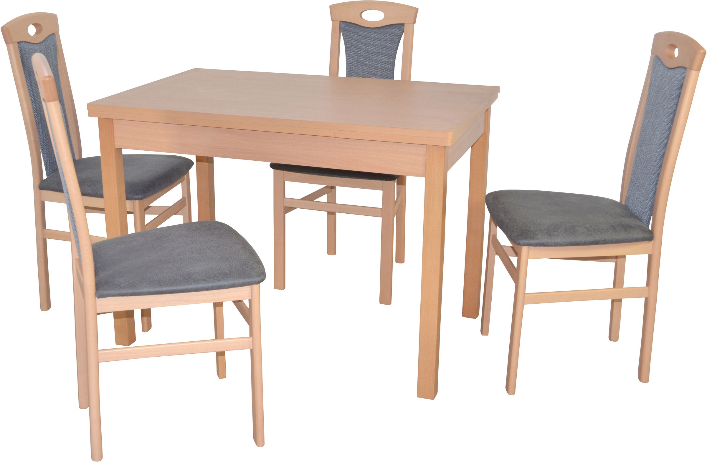 HOFMANN LIVING AND MORE Essgruppe »5tlg. Tischgruppe«, (Spar-Set, 5 tlg., 5tlg. Tischgruppe), Stühle montiert