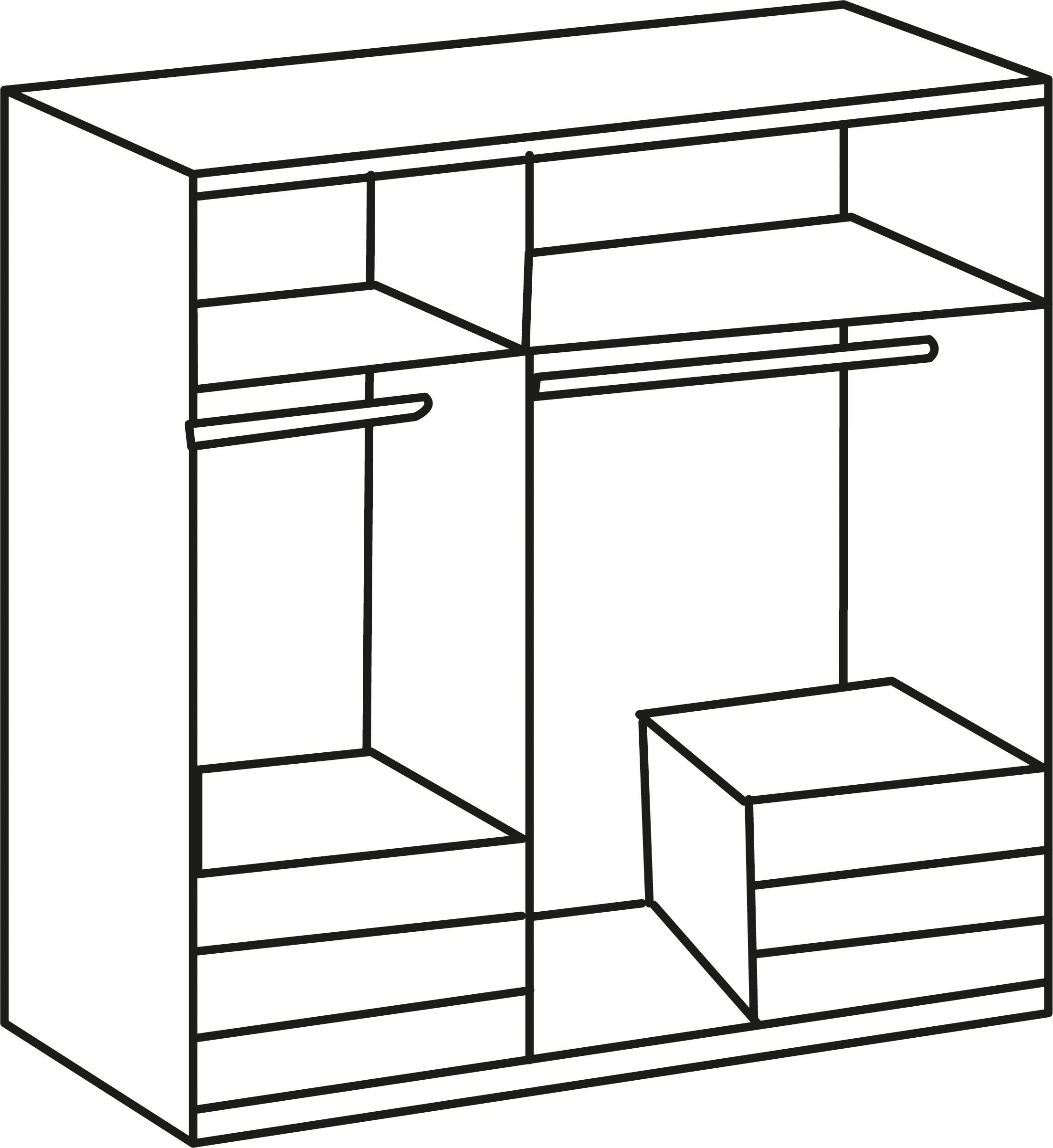 Fresh To Go Kleiderschrank »Level«, mit vollflächigen Glastüren | BAUR