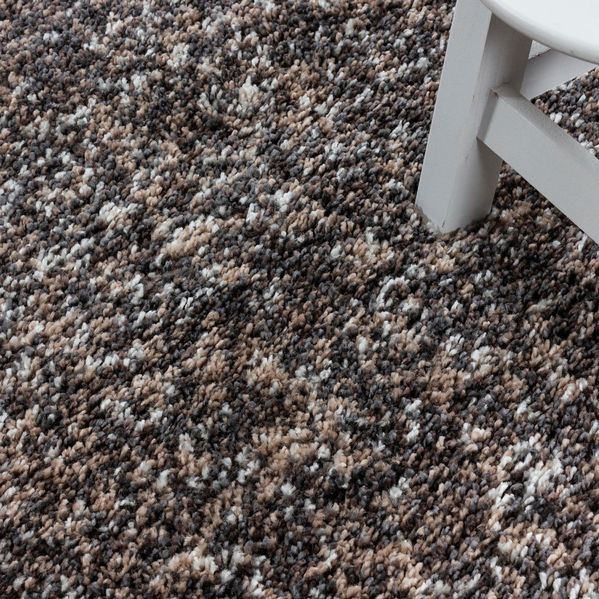 Ayyildiz Teppiche Hochflor-Teppich »Enjoy Shaggy«, rechteckig, 50 mm Höhe, auch als Läufer, Shaggy, Langflor, meliert, Wohnzimmer