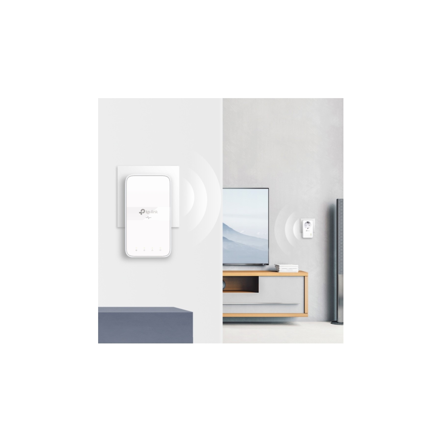 TP-Link Netzwerk-Adapter »AC1200 AV1000 Gigabit WLAN Powerline Adapter Kit mit Steckdose«