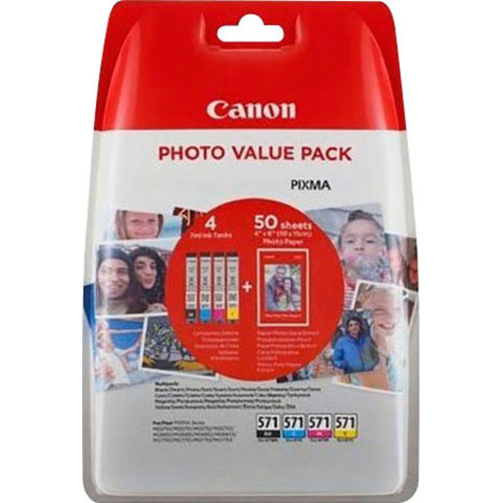 Canon Tintenpatrone »CLI-571XL«, (Spar-Set)