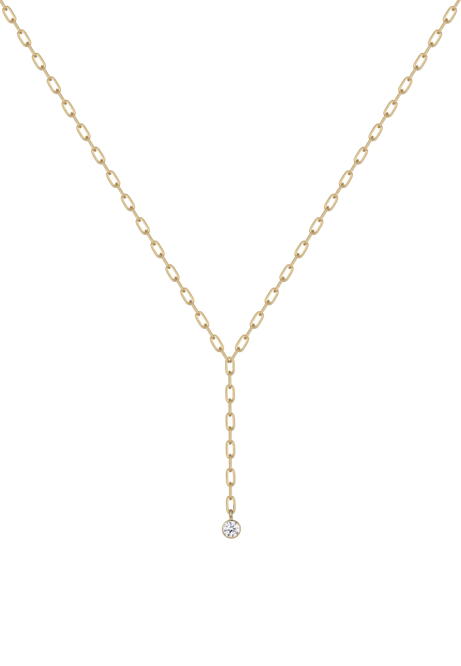 Elli Premium Collierkettchen »Y-Kette Geo Trend Kristalle 925 Silber«