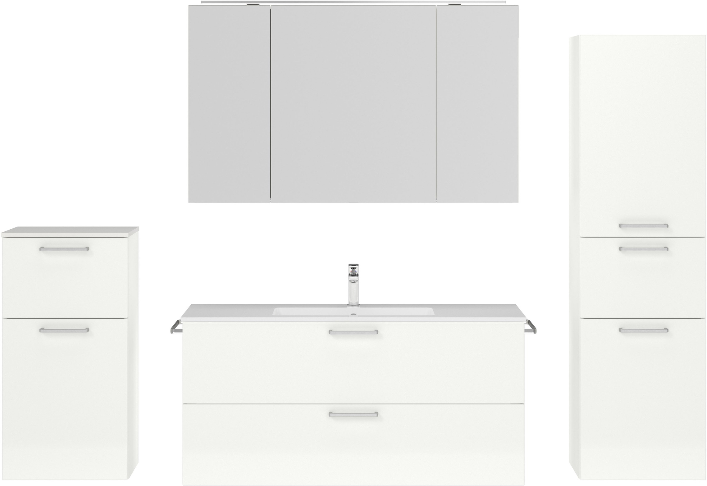 nobilia Badmöbel-Set "Tolvina" vormontiert, mit Soft-Close, 4 Stk. tlg. günstig online kaufen