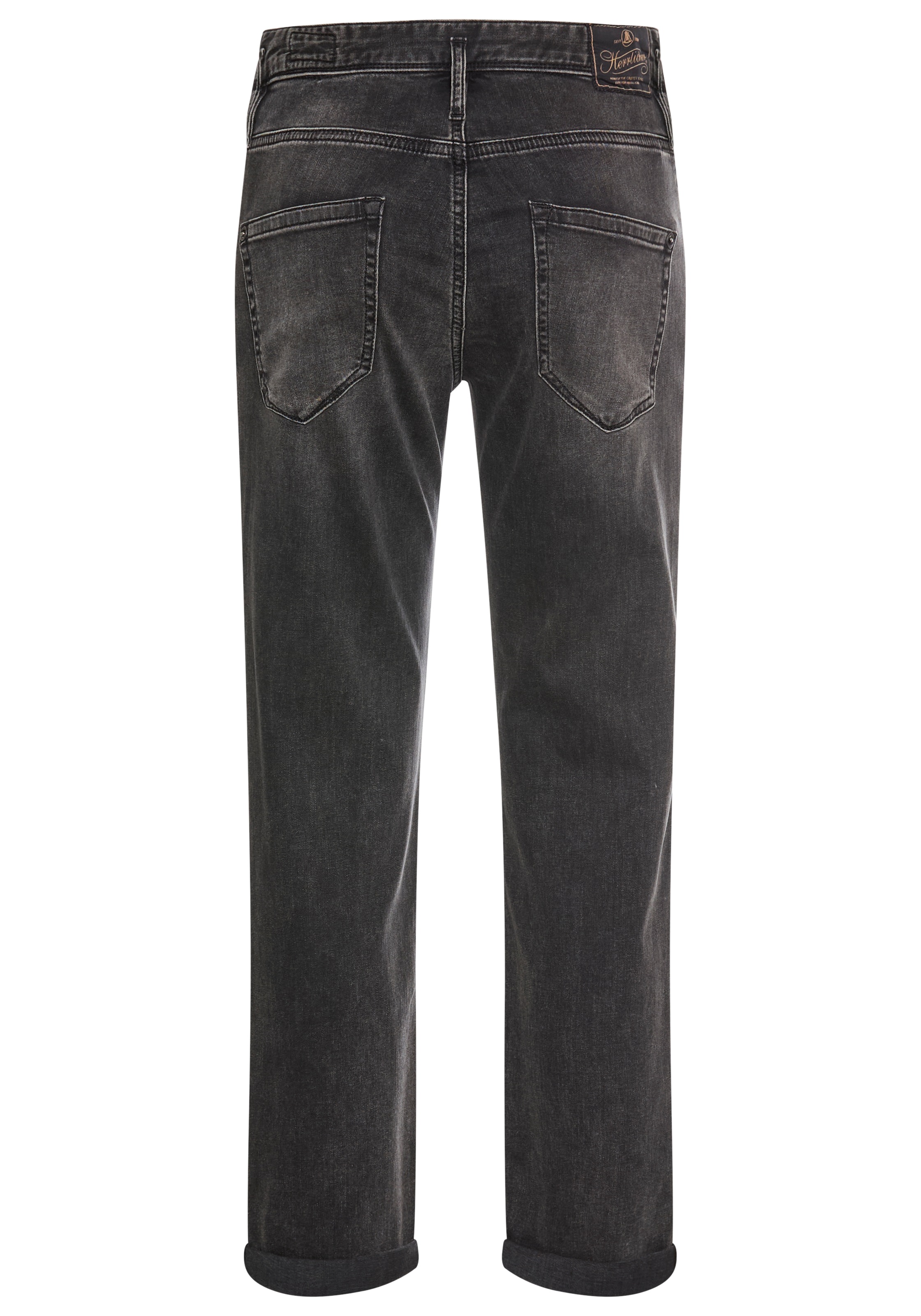 Herrlicher Boyfriend-Jeans »Shyra Tap Denim Black Light« mit halb verdeckter Knopfleiste