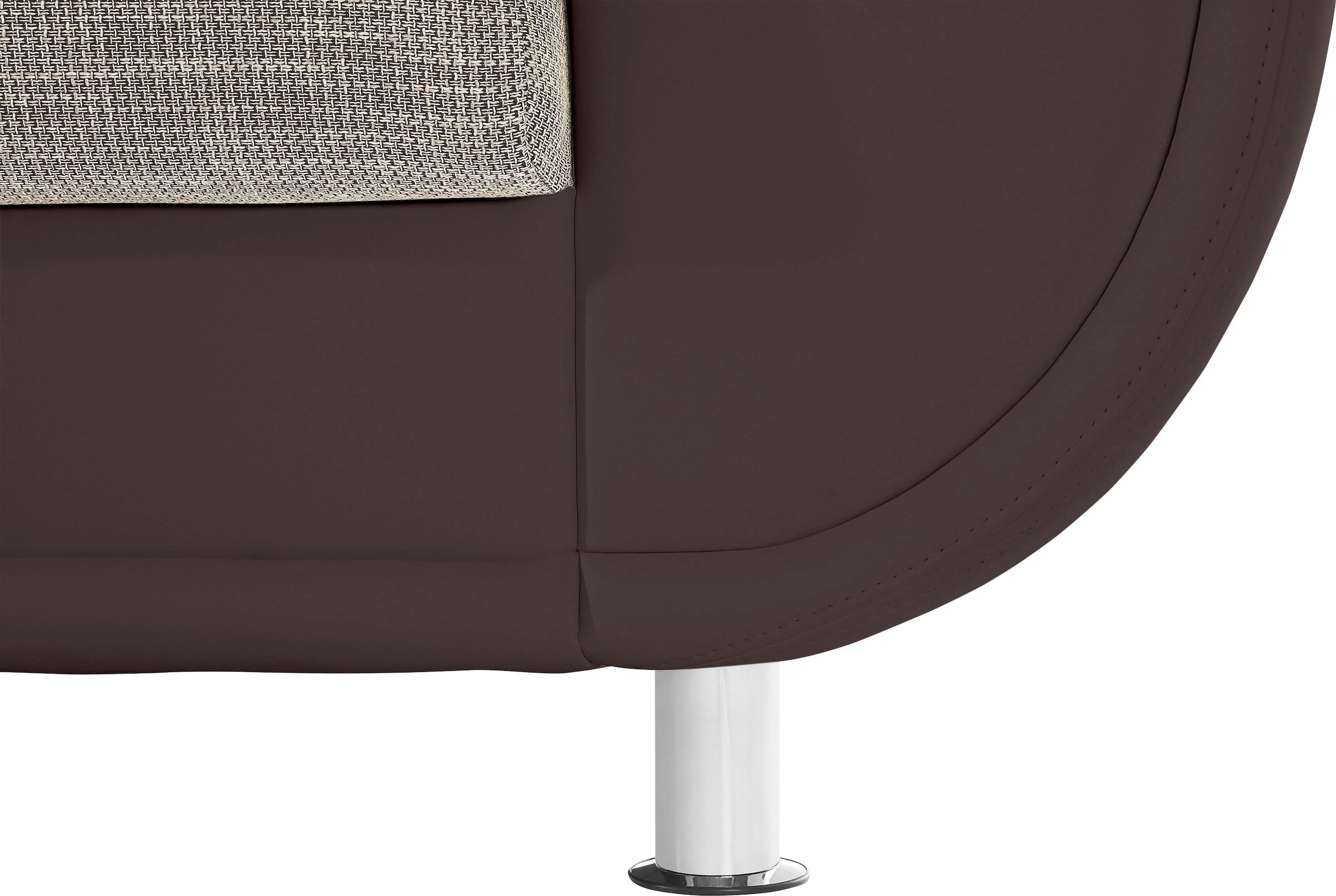TRENDMANUFAKTUR Wohnlandschaft »Rondo 3, zeitlos und modern, im Materialmix, U-Form«, wahlweise für mehr Komfort mit Federkern, wahlweise mit Bettfunktion