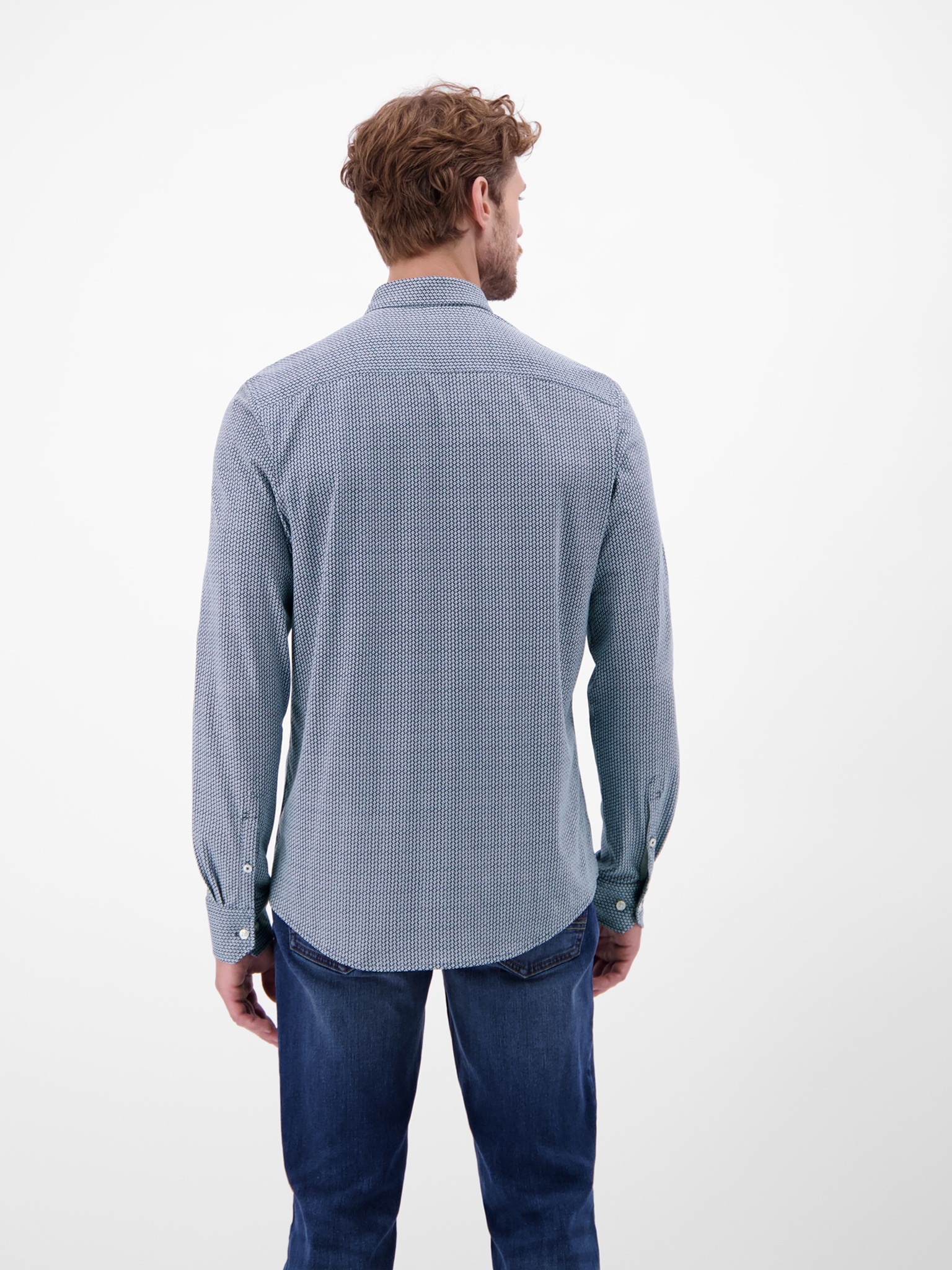 LERROS Langarmhemd mit Logo Stickerei