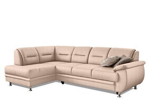 sit&more Ecksofa "Mailand L-Form, B: 250 cm, Komfortsitzhöhe 46 cm" optional Schlaffunktion, Eckcouch in Kunstleder & Stoff