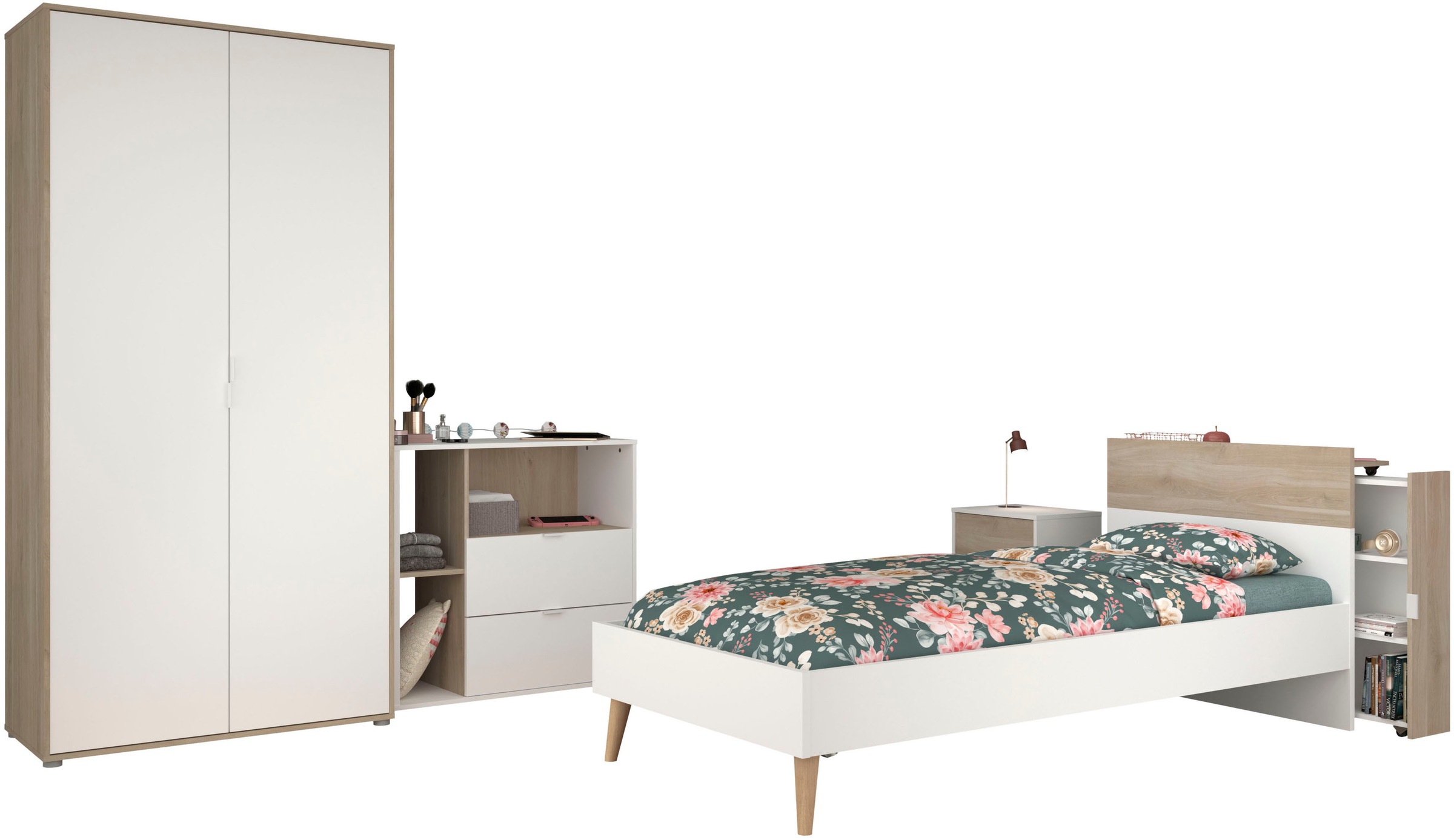 Parisot Jugendzimmer-Set "Aalborg 2" Set, 4 Stk. tlg. ausziehbares Regal am günstig online kaufen