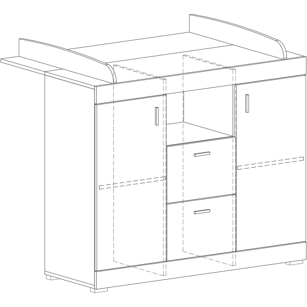 arthur berndt Babyzimmer-Komplettset »Selina«, (Set, 3 St., Kinderbett, Wickelkommode, Schrank)