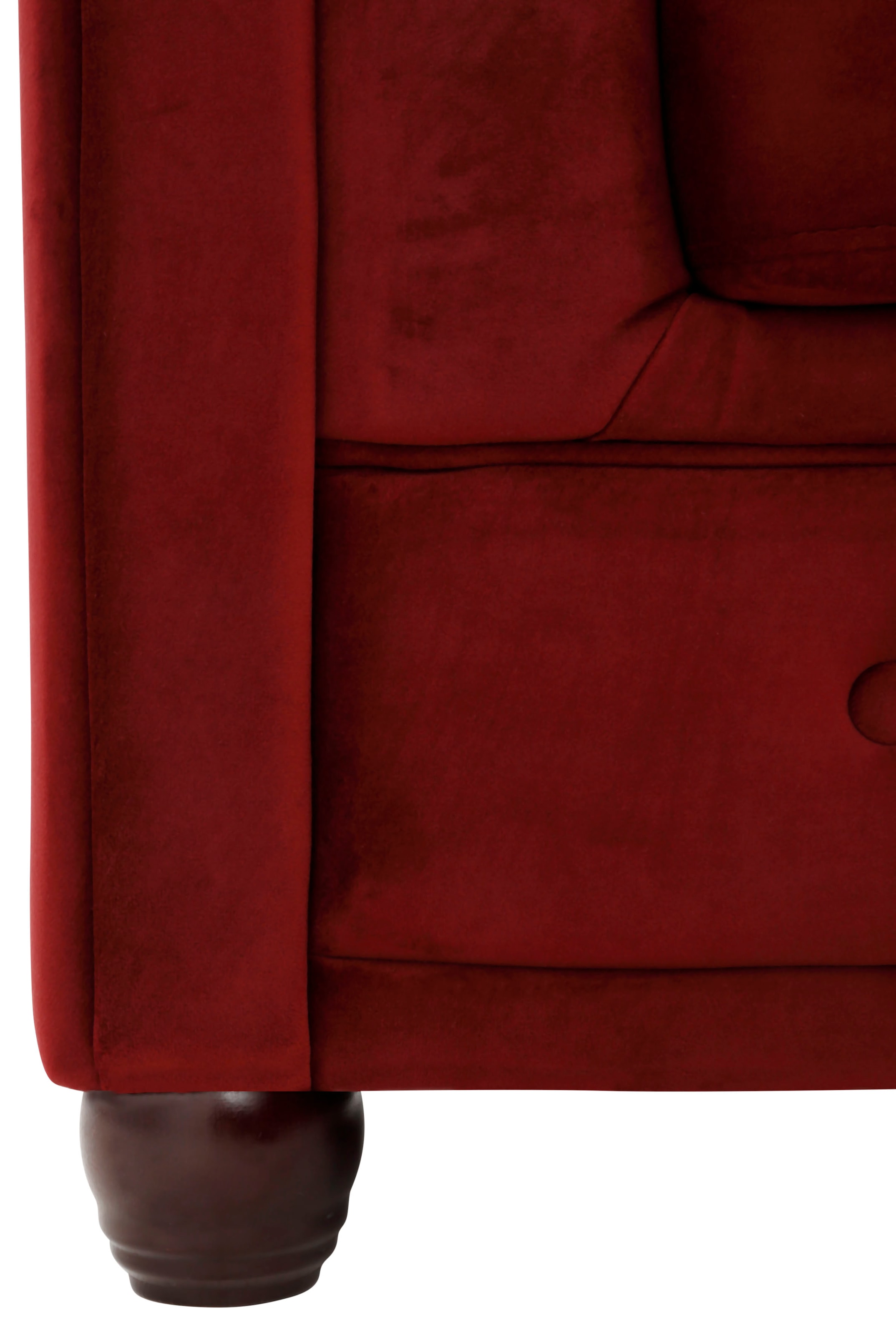 Home affaire Chesterfield-Sofa »New Castle L-Form«, hochwertige Knopfheftung in Chesterfield-Design, B/T/H: 255(171/72)