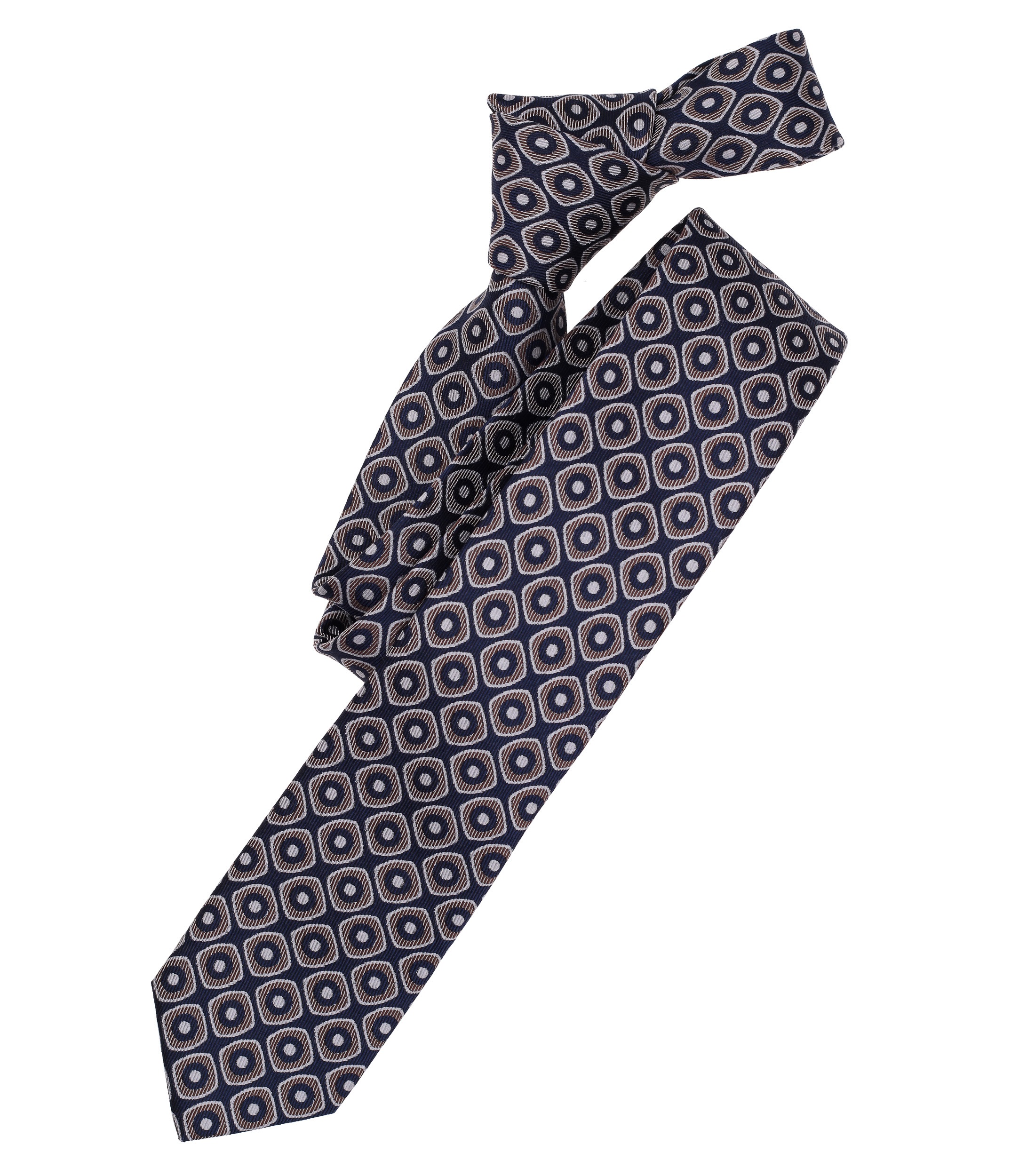 VENTI Herren Krawatte "VENTI Krawatte Print", braun, 100% Seide, Krawatten