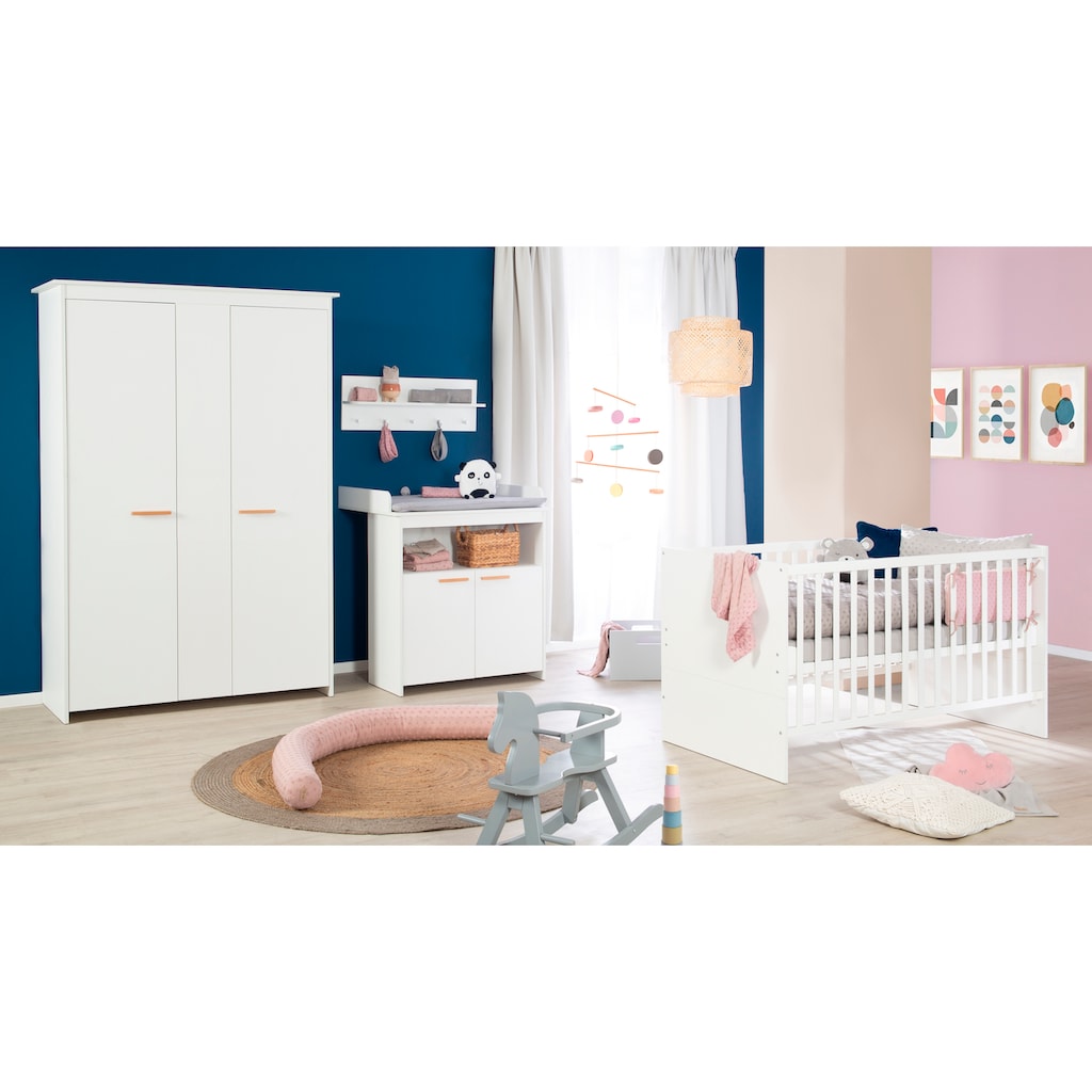 roba® Babybett »Kombi-Kinderbett Anton, 70x140 cm«, (1 tlg.), 3-fach verstellbar und herausnehmbare Schlupfsprossen