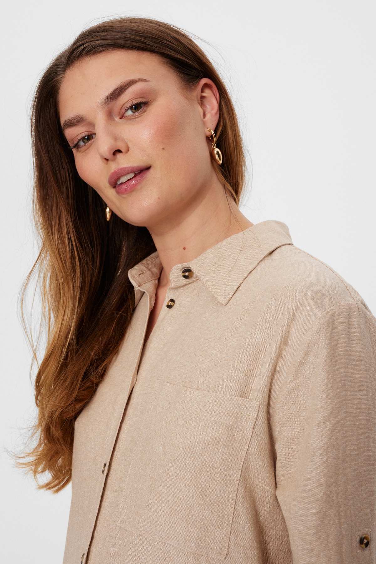 FREEQUENT Blusenkleid "FQLAVA-SH-DR" Brusttasche bequeme Passform, mit Brus günstig online kaufen