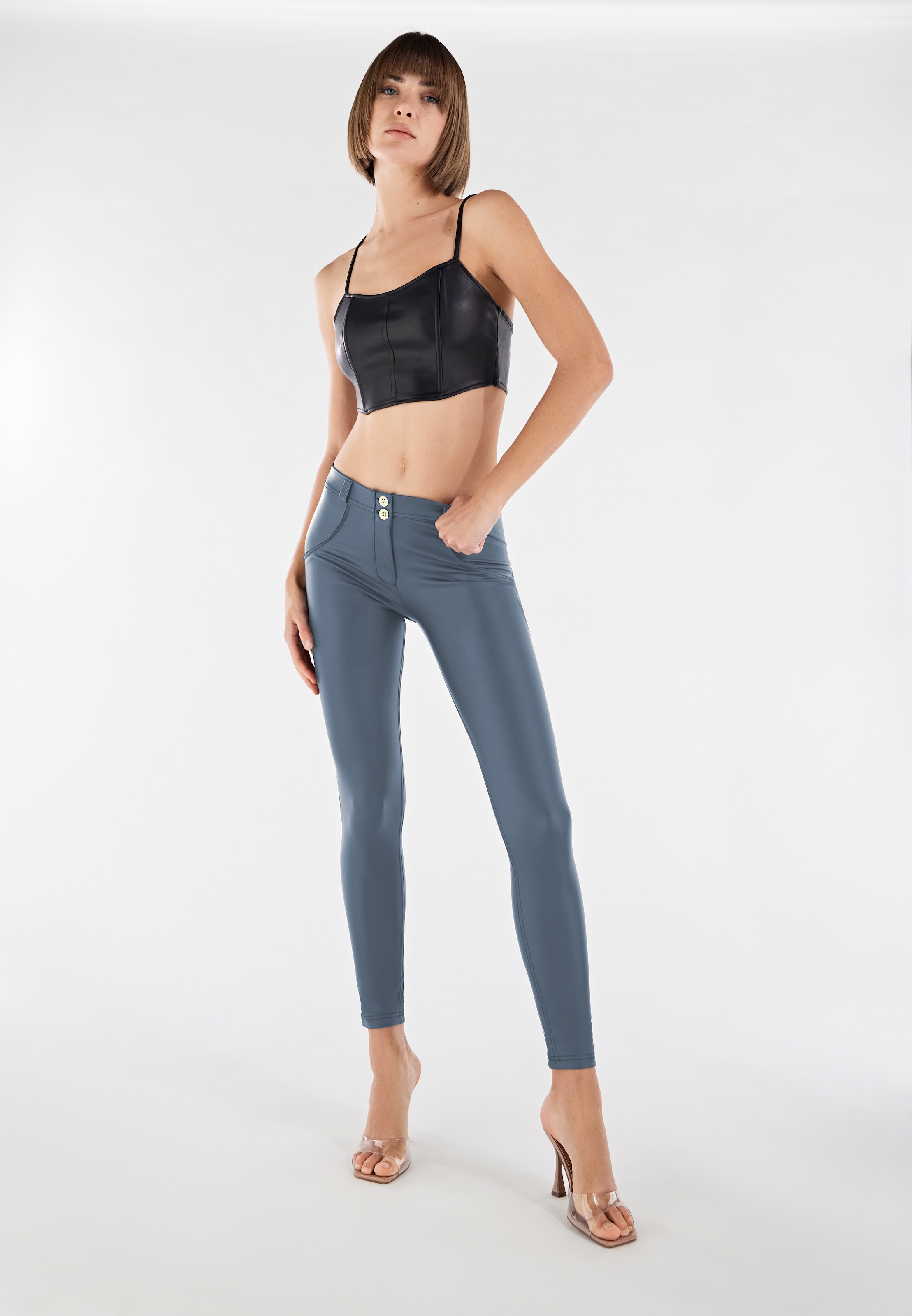 Freddy 7/8-Hose »WRUP REGULAR SUPERSKINNY 7/8«, mit Push up-Effekt, aus Lederimititat