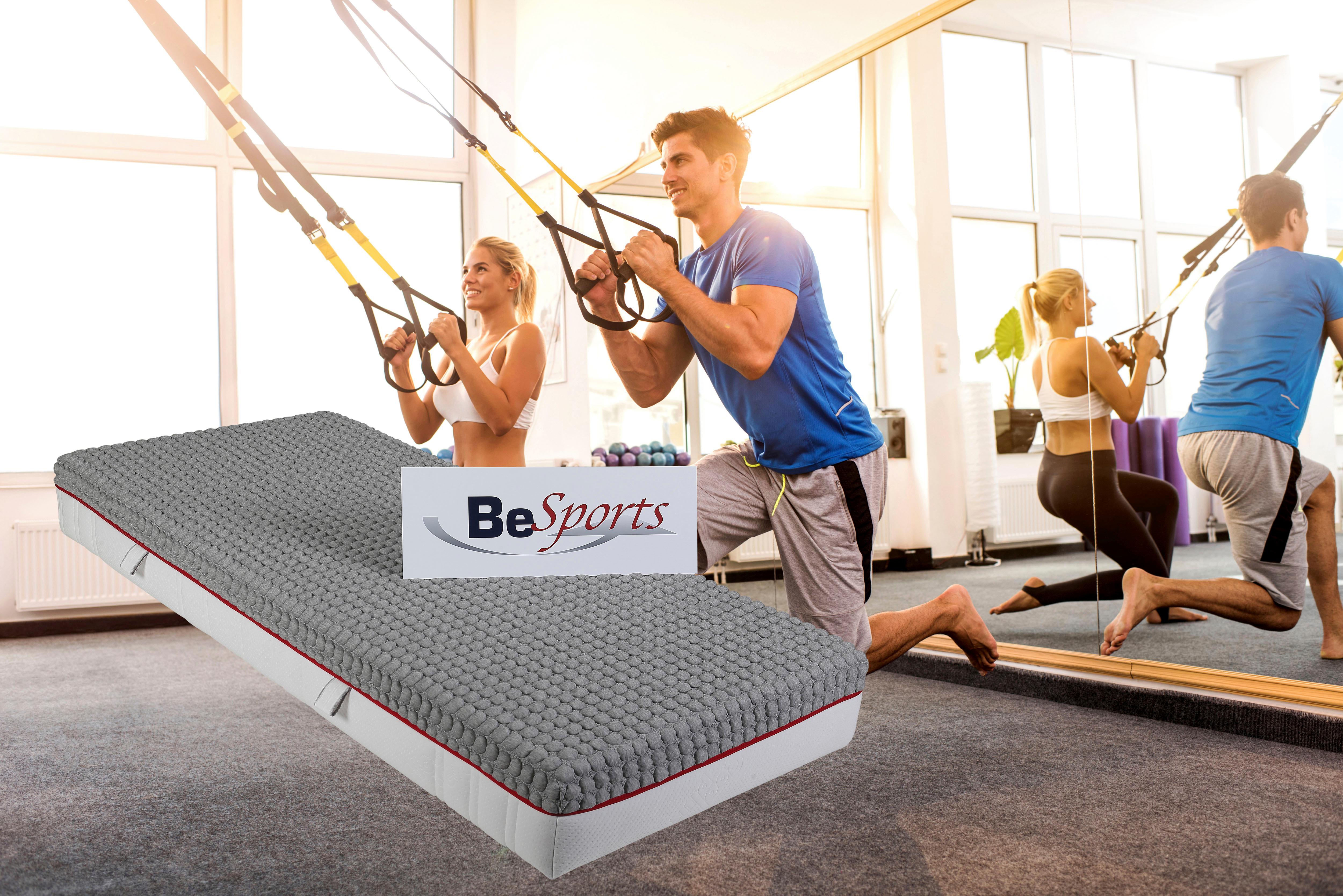 BeSports Taschenfederkernmatratze T-Dynamic 2300 X-tra, 23 cm cm hoch, 500 Federn, (1 St.), Top für Rücken, Muskulatur und ihre Fitness