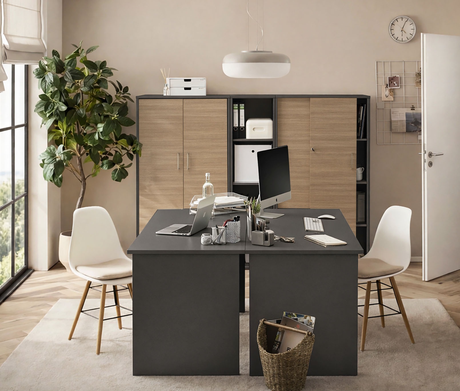 Tchibo - Schreibtisch »Metz« - 144x65x73,6cm - anthrazit -