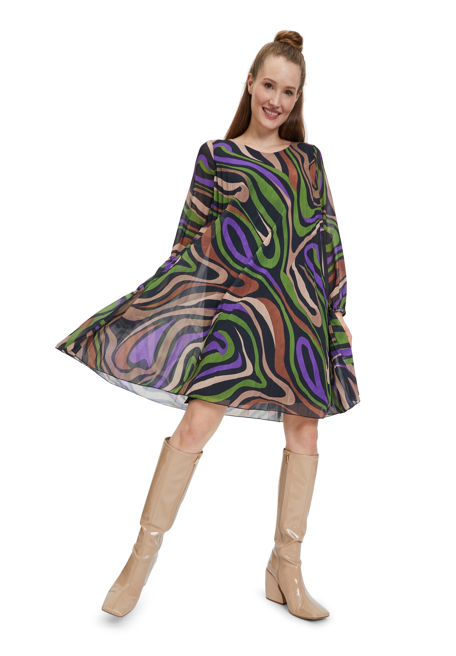 Cartoon Plisseekleid »Cartoon Plisseekleid mit Muster«, Druck