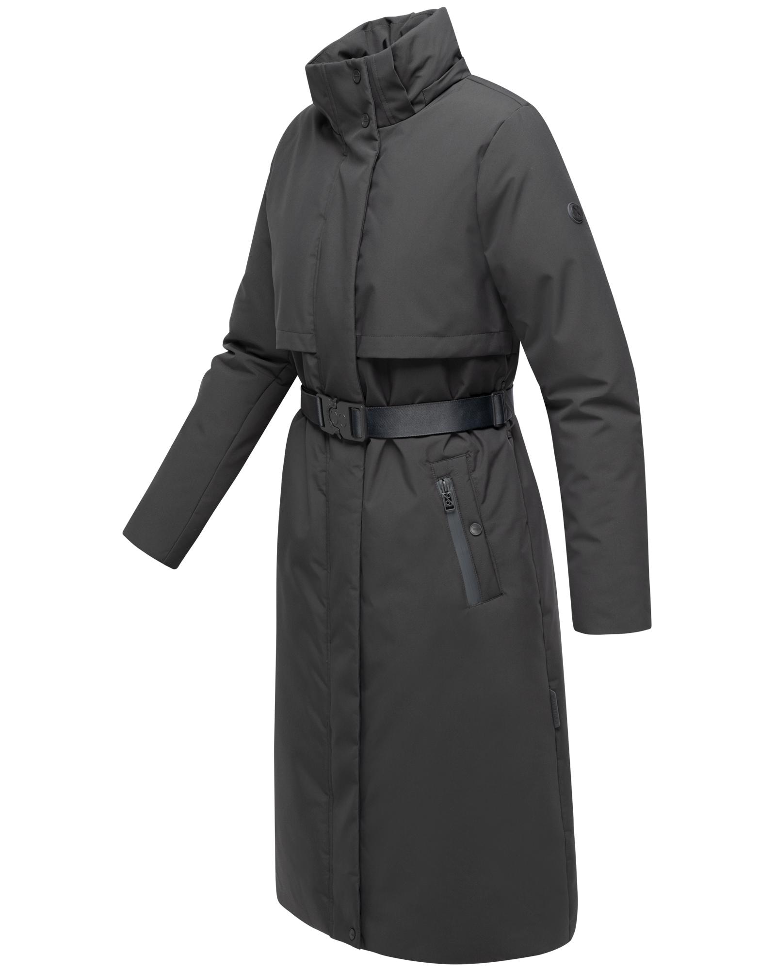 Navahoo Wintermantel »Waldbummler 14«, Wasserdichter Winterparka mit Kapuze und Taillengürtel