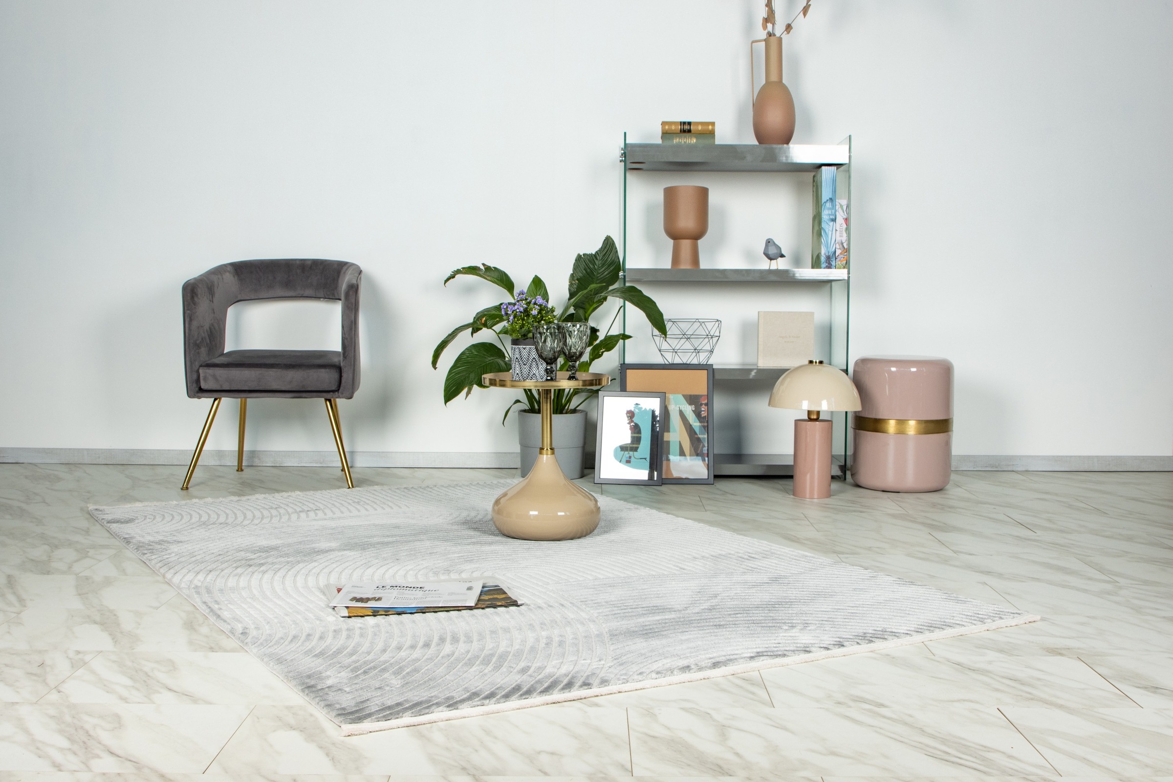 Kayoom Teppich »Stage 225« rechteckig 11 mm Höhe weicher Kurzflor, modernes Design, Wohnzimmer