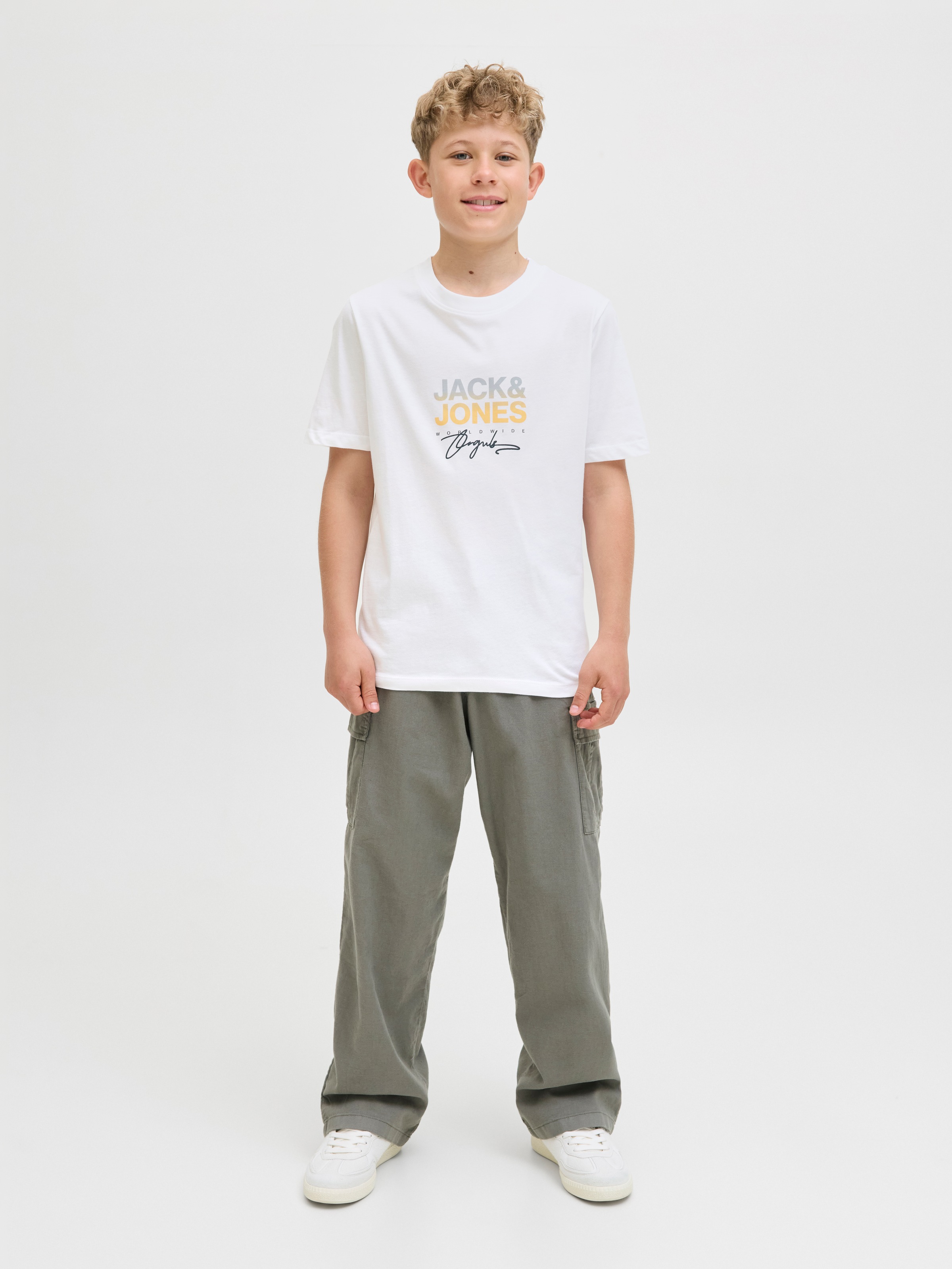 Jack & Jones Junior T-Shirt »JORCANGGU mit Druck und angenehmem Tragegefühl«, bedruckt, modisch, regular fit, Single Jersey, Rundhals