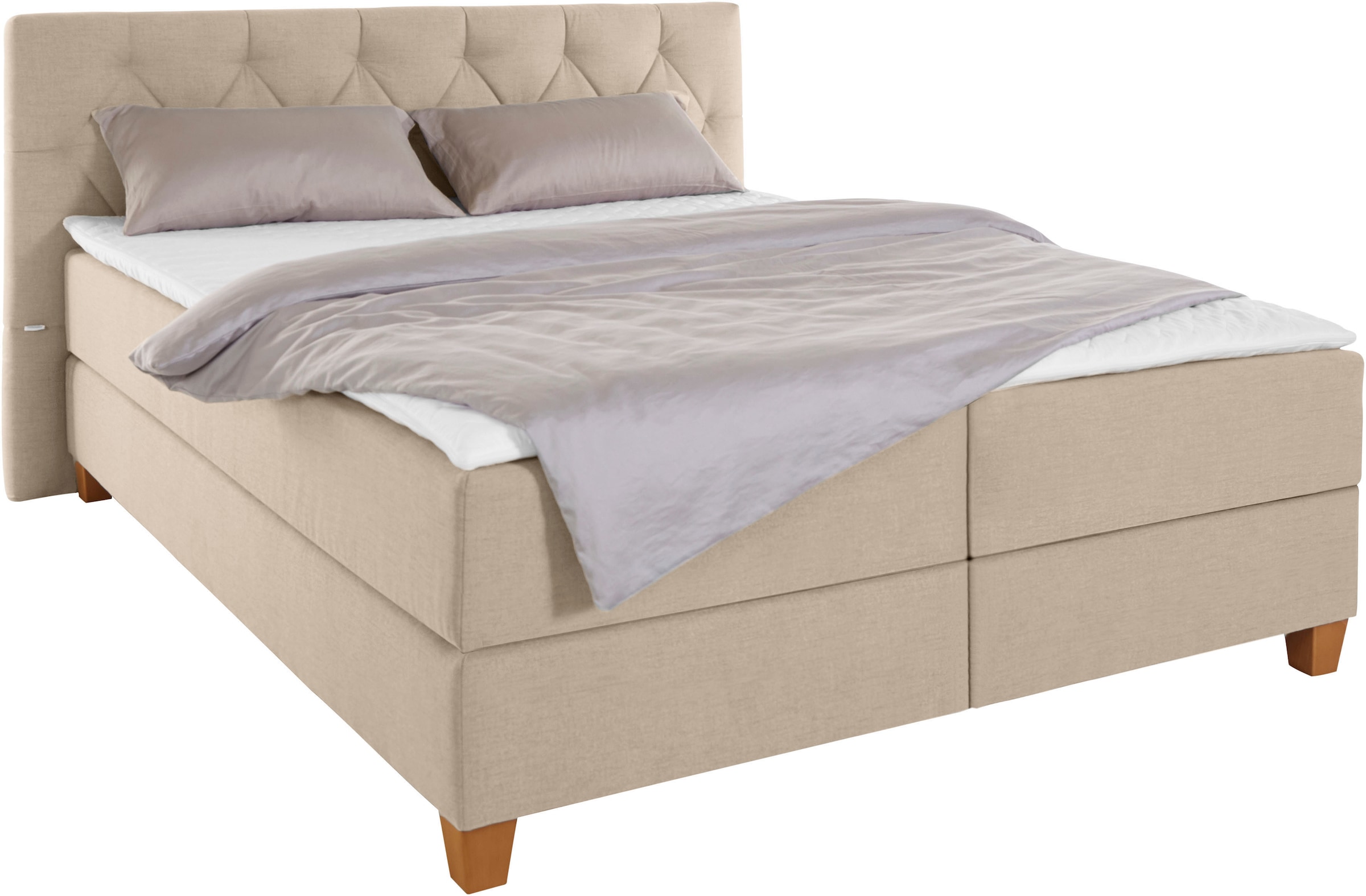 Guido Maria Kretschmer Home&Living Boxspringbett »Harmones«, in 3 Breiten, Härtegrad auch im Mix mit je 1 Matratze in H2 und H3
