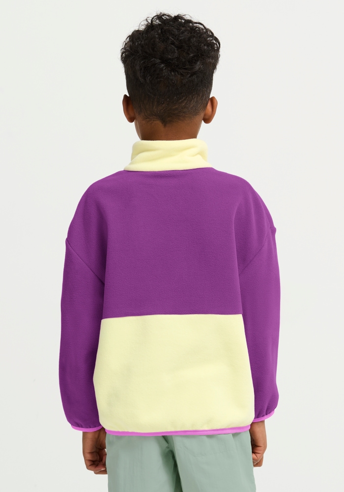 Jack Wolfskin Strickfleece-Pullover »COLORBLOCK TAUNUS HZ K« mit halbem Frontzipper, wasserabweisend, windabweisend, atmungsaktiv