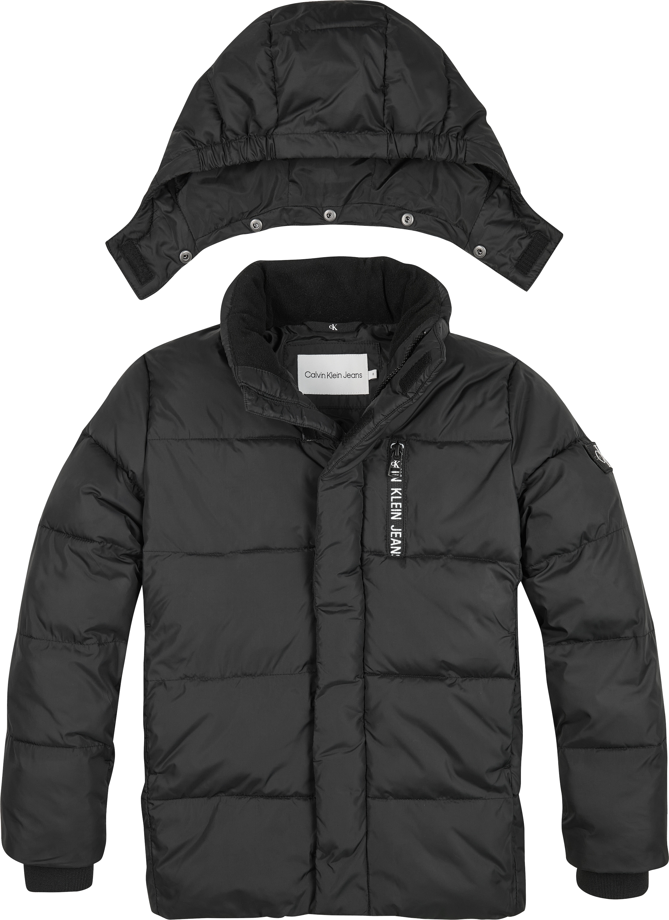 Calvin Klein Jeans Winterjacke »ESSENTIAL PUFFER JACKET«, mit Kapuze, für Kinder bis 16 Jahre und Calvin Klein Markenlabel