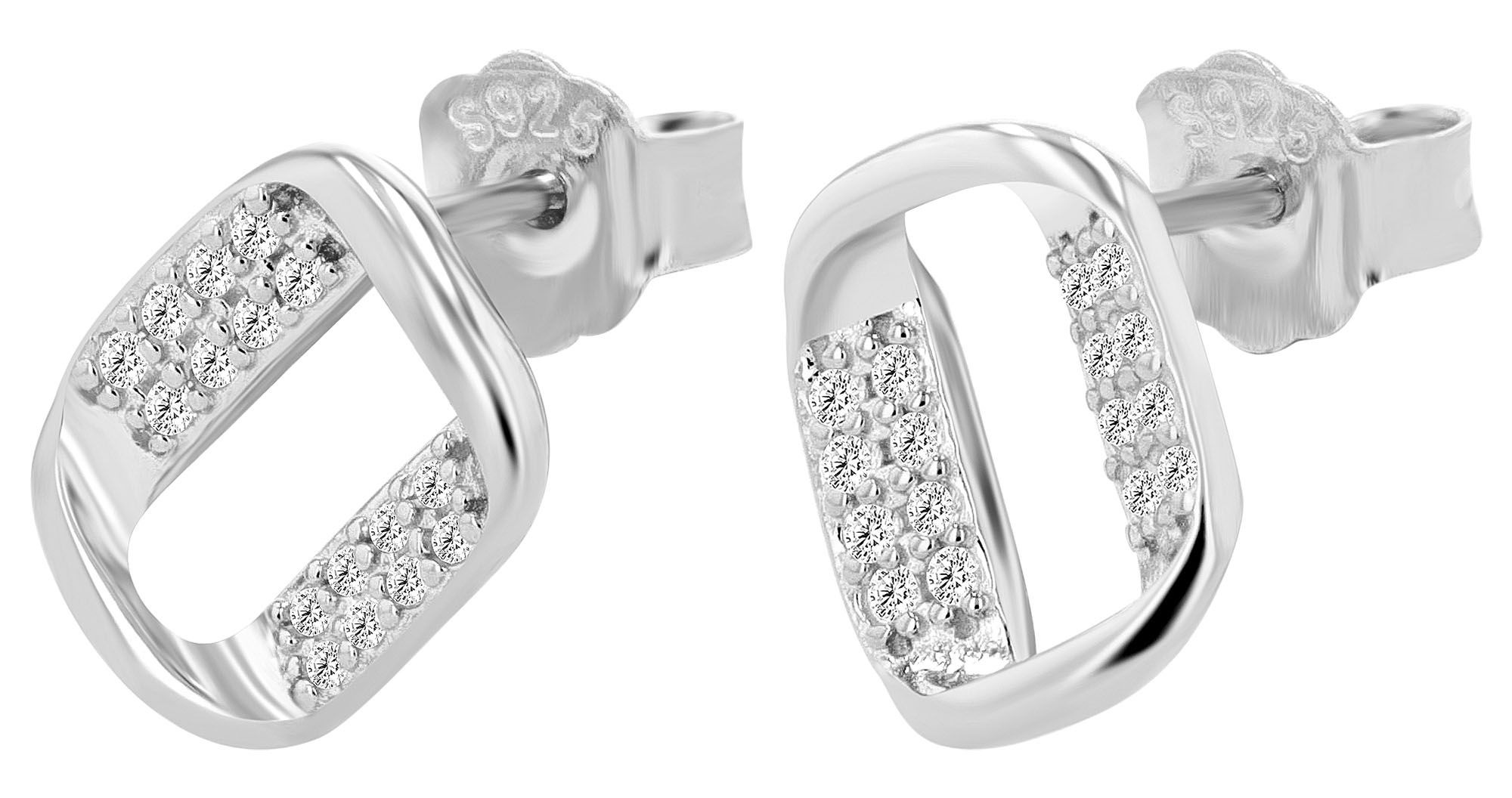 Adelia´s Paar Ohrhänger "Ohrringe – Ohrstecker aus 925 Silber" Geschenkidee: zeitlos und vielseitig