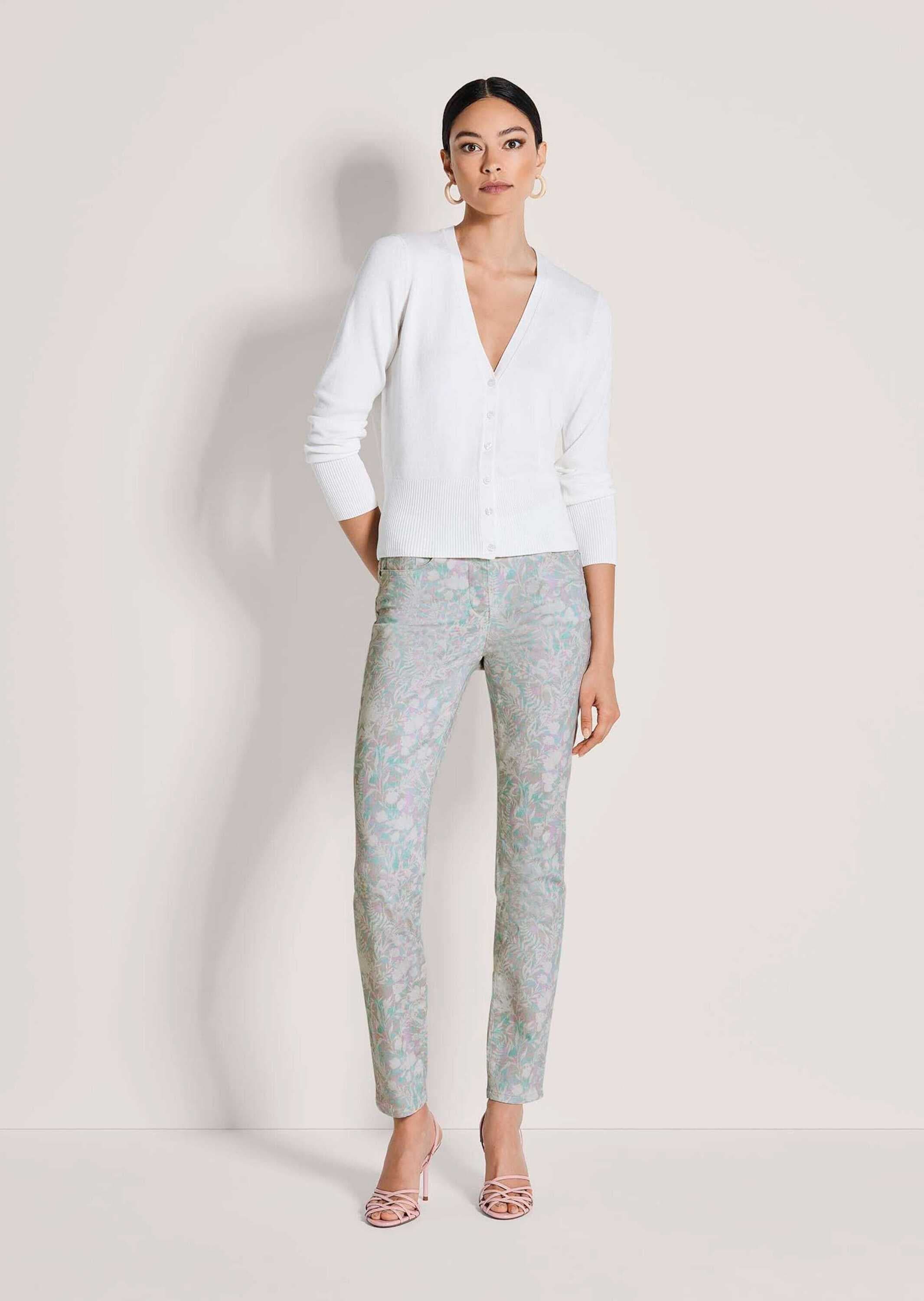 MADELEINE Chinos »Druckhose Baumwollhose mit floralem Print«