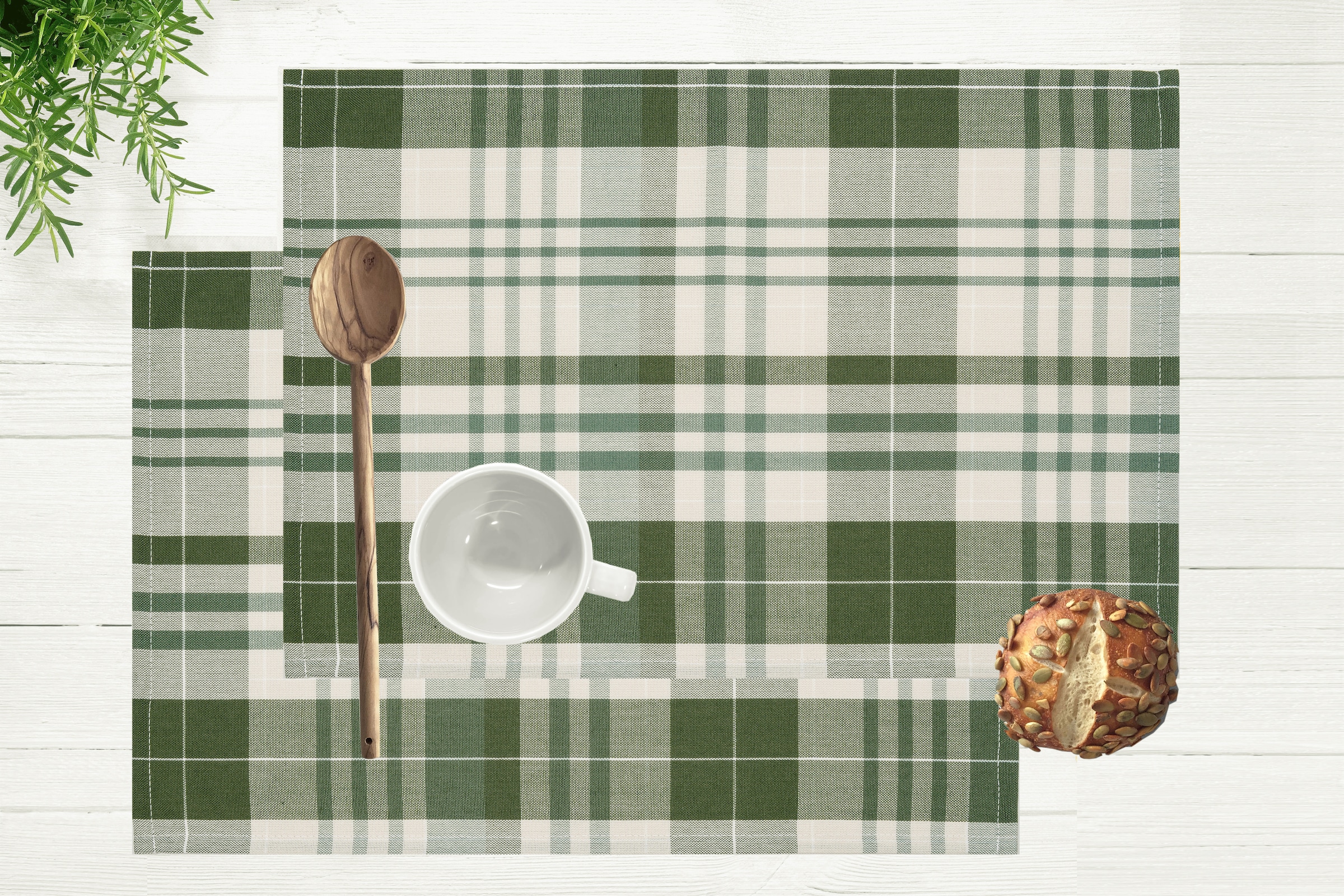 my home Platzset "Candise" 45 x 30, Karomuster, weiche Haptik, Esszimmer, W günstig online kaufen