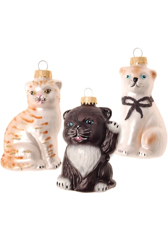 Krebs Glas Lauscha Christbaumschmuck »mit 3 padėties Katz...