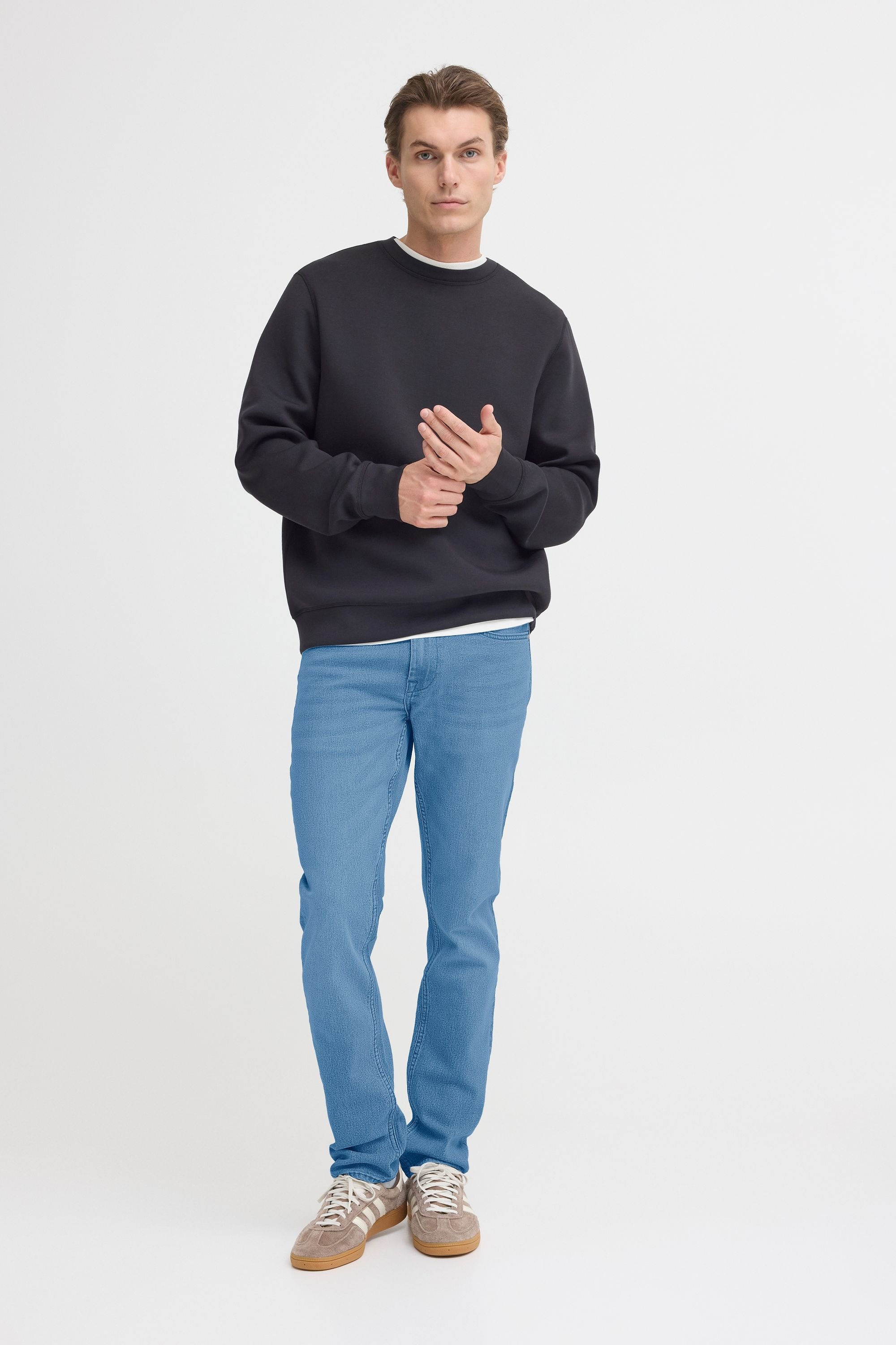 Slim-fit-Jeans BLEND "Slim-fit-Jeans BHTwister", Herren, Gr. 40, Länge 32, blau (denim light blau), Obermaterial: 82% Baumwolle CO. 17% Polyester PES. 1% Elasthan EL., Jeans Slim-fit-Jeans 2