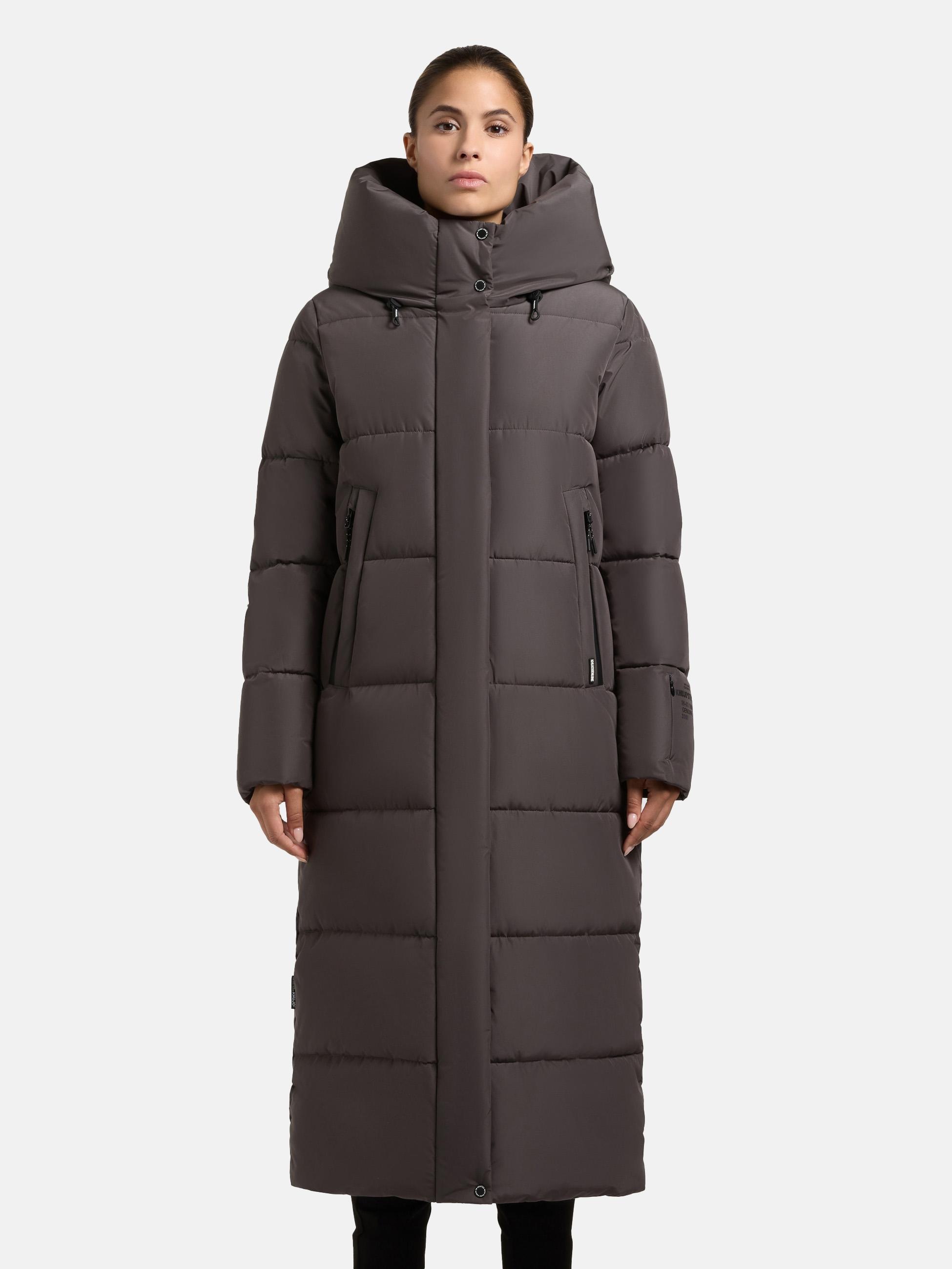 KHUJO Damen Steppmantel "Soulani5 Matt"grau, Gr. L, Obermaterial: 100% Polyester; Innenfutter: 100% Nylon; Wattierung: 100% Polyester, Mäntel, warmer