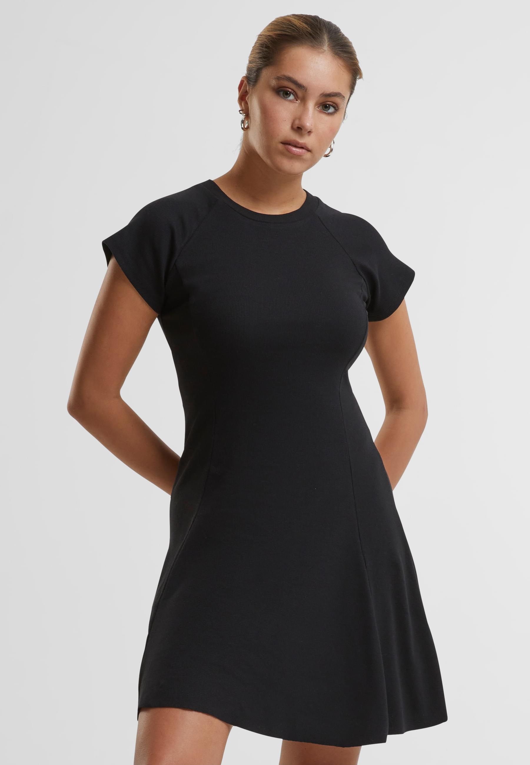 URBAN CLASSICS Shirtkleid »Urban Classics Damen Ladies Skater Rib Dress«, (1 tlg.)